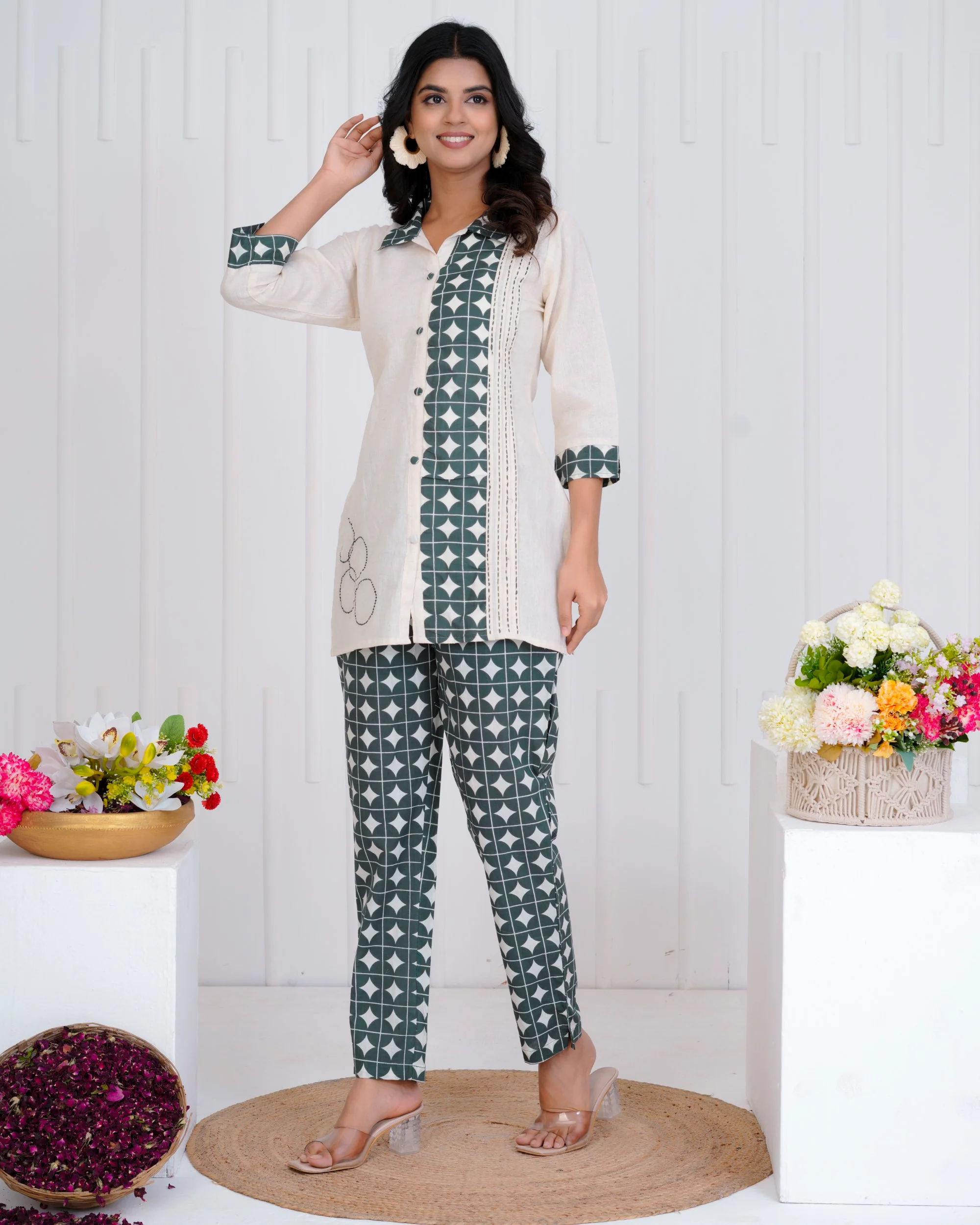 Vibha Peacock Printed Co-ord Set - Image 19