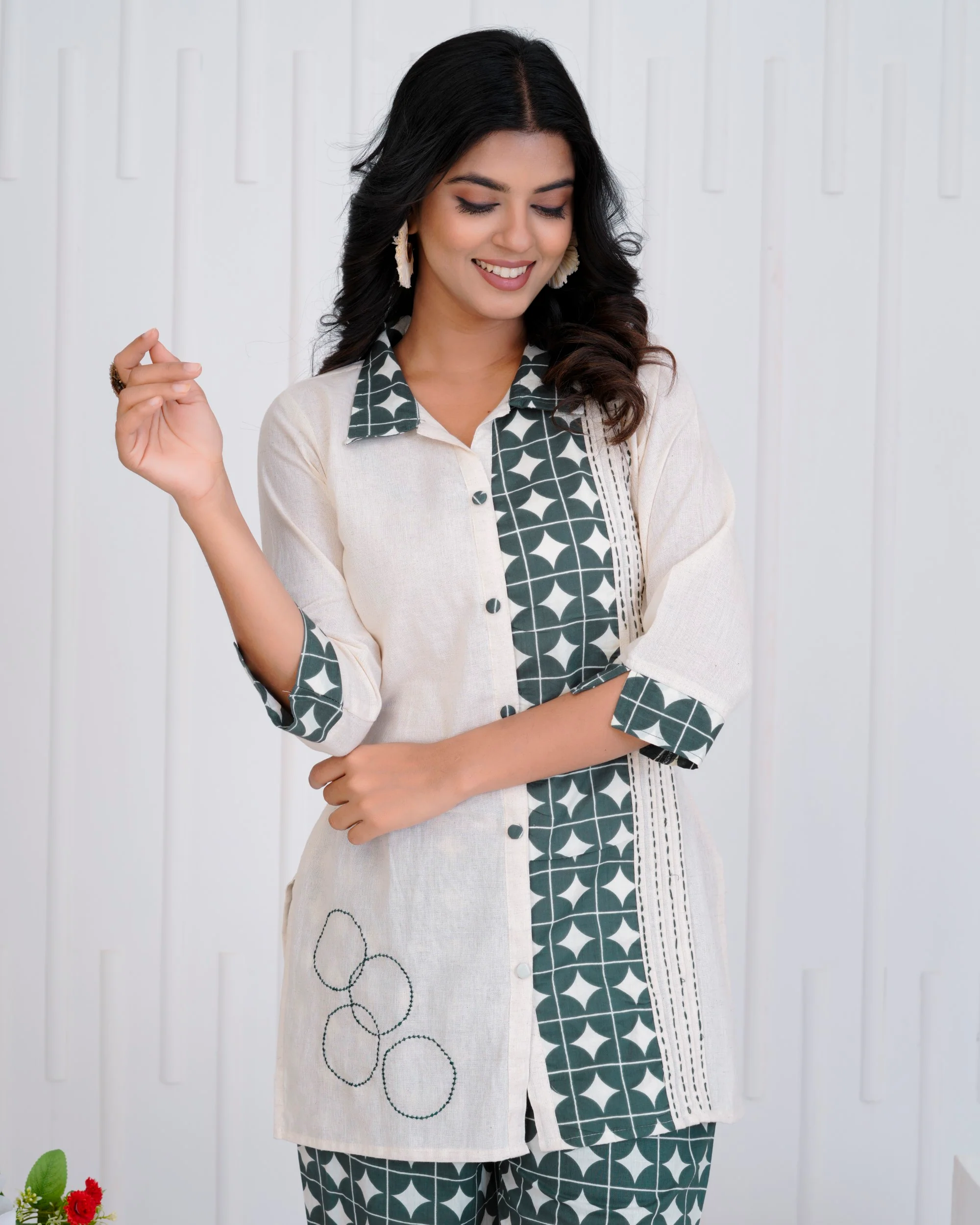 Vibha Peacock Printed Co-ord Set - Image 23