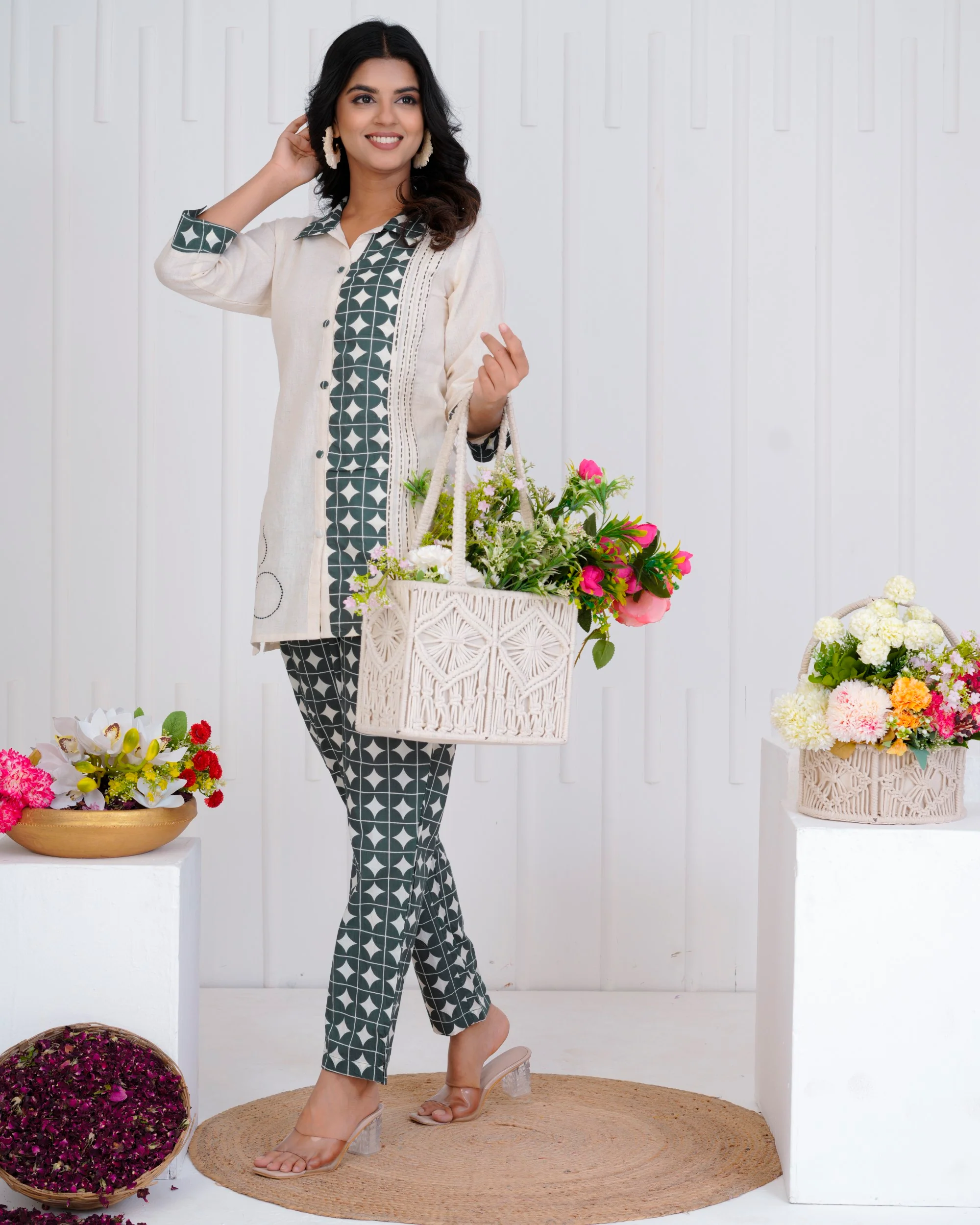 Vibha Peacock Printed Co-ord Set - Image 25