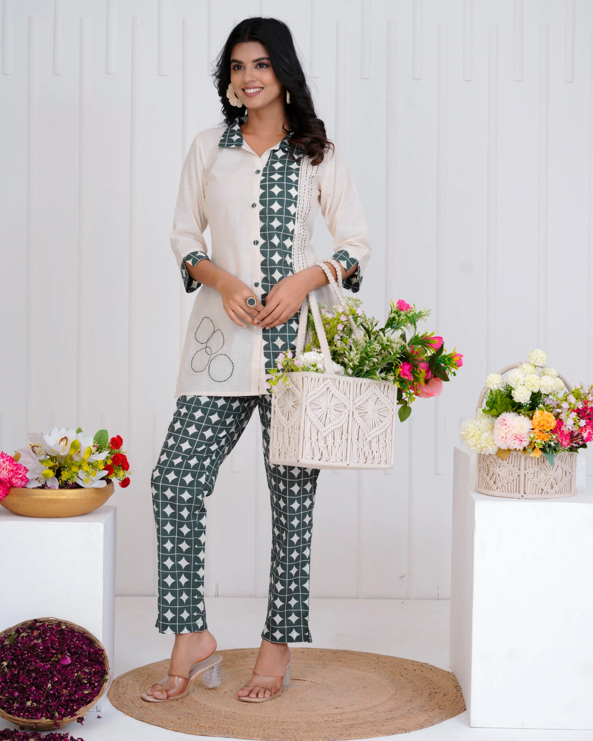 Vibha Peacock Printed Co-ord Set - Image 26