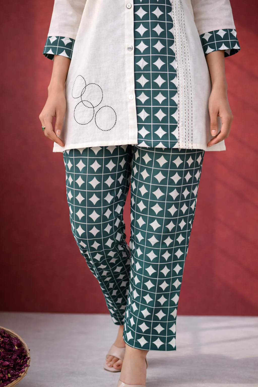 Vibha Peacock Printed Co-ord Set - Image 7