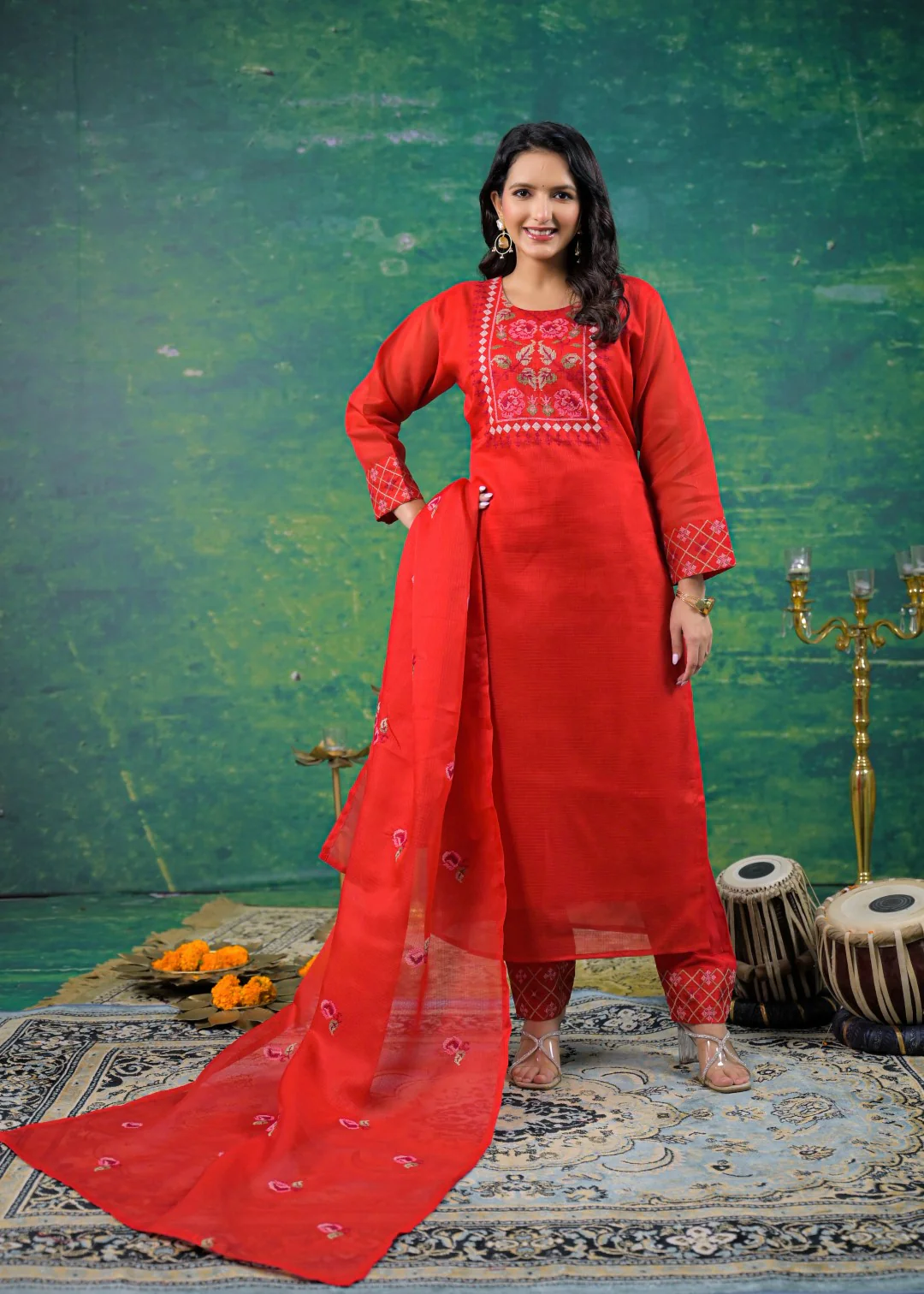 Pankhuri Jasper Embroidered Suit Set - Image 4