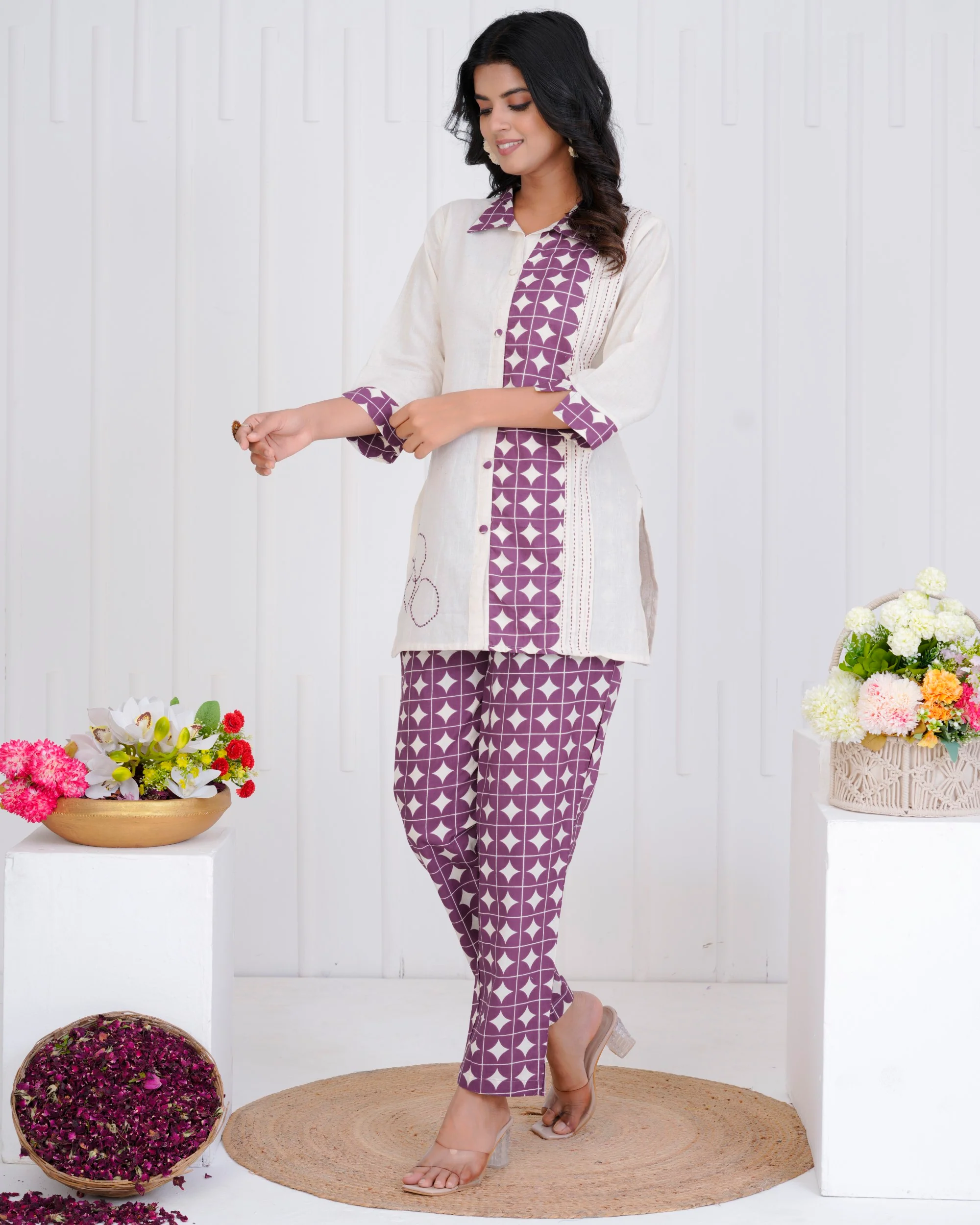 Vibha Raisin Printed Co-ord Set - Image 10