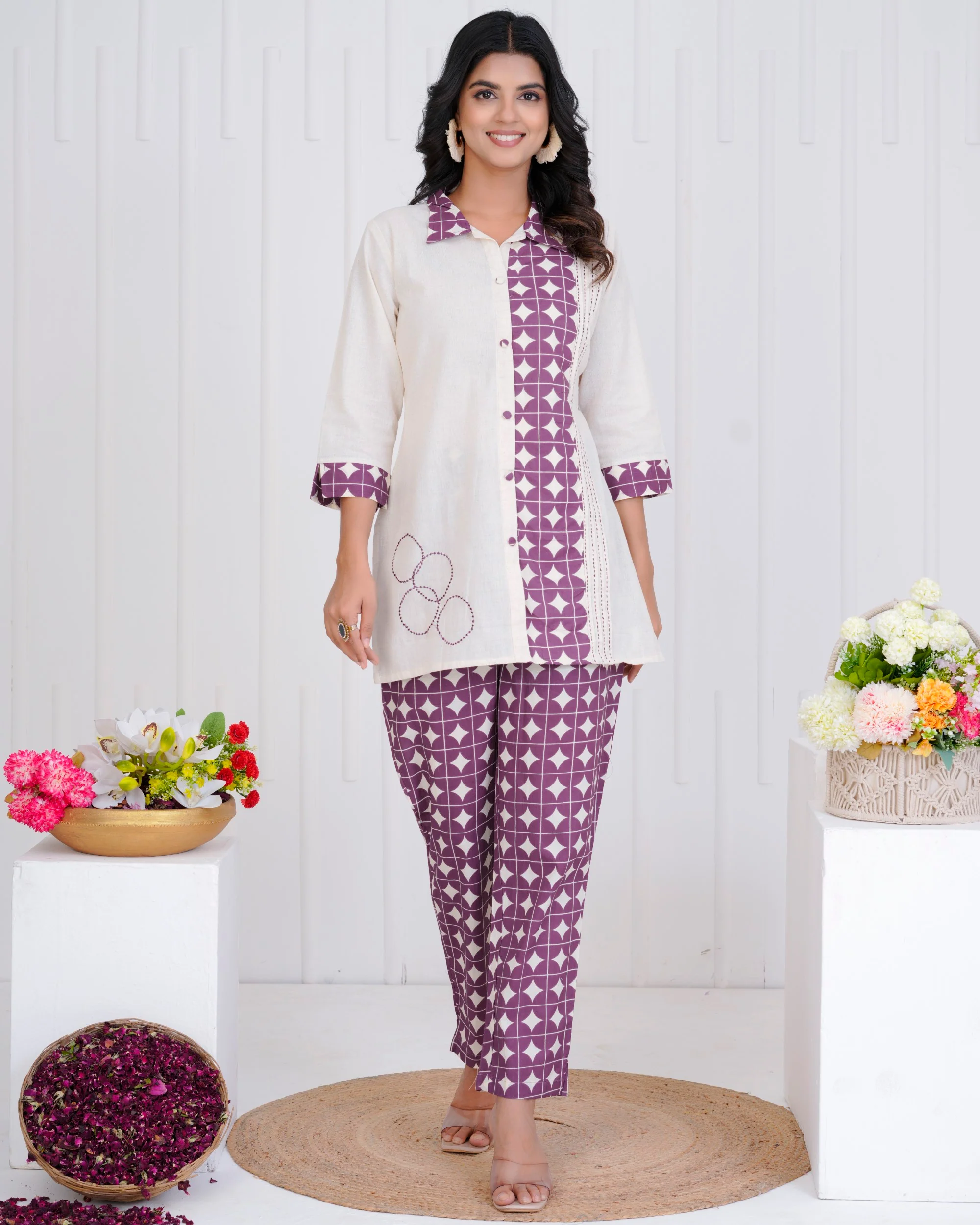 Vibha Raisin Printed Co-ord Set - Image 11