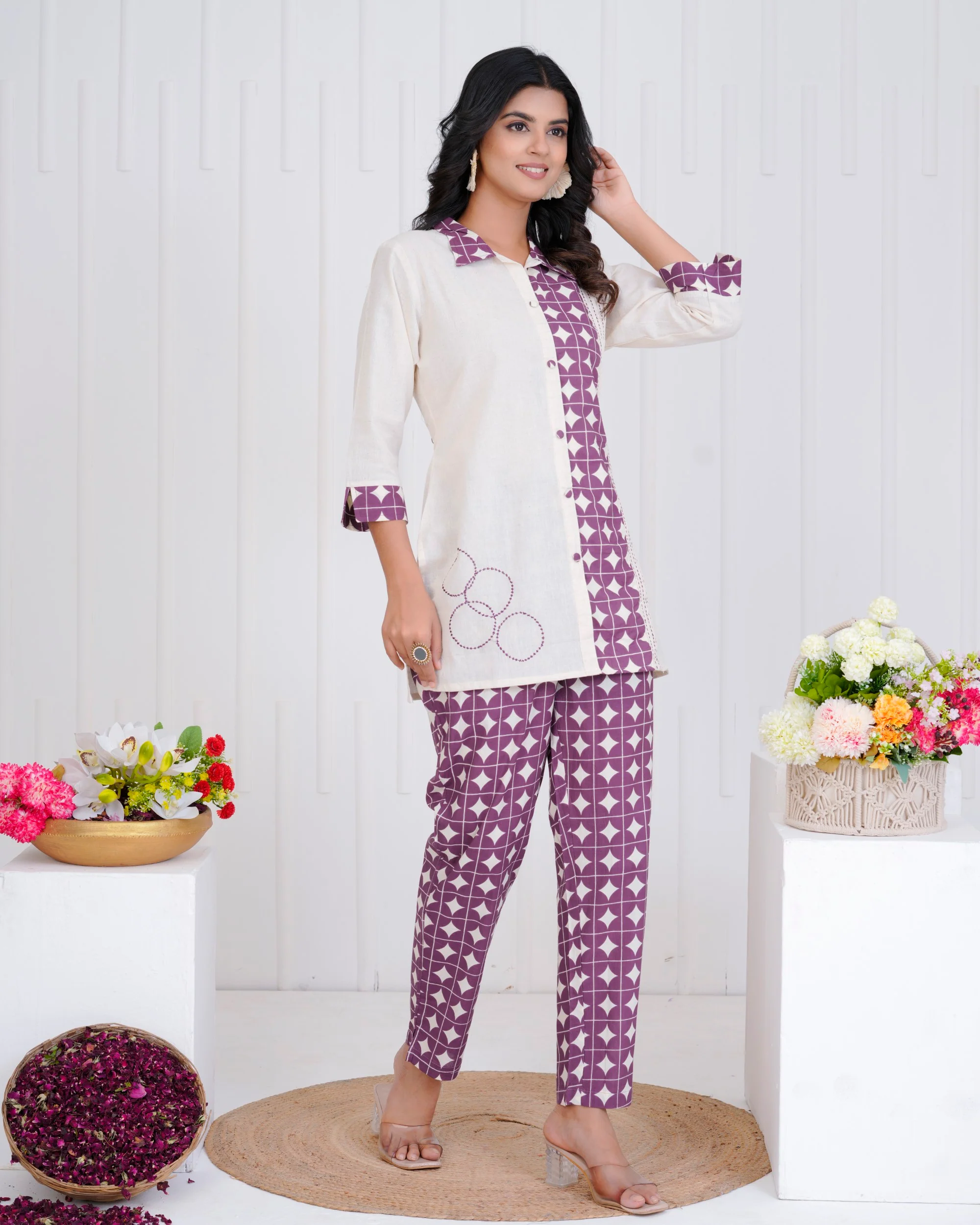 Vibha Raisin Printed Co-ord Set - Image 14