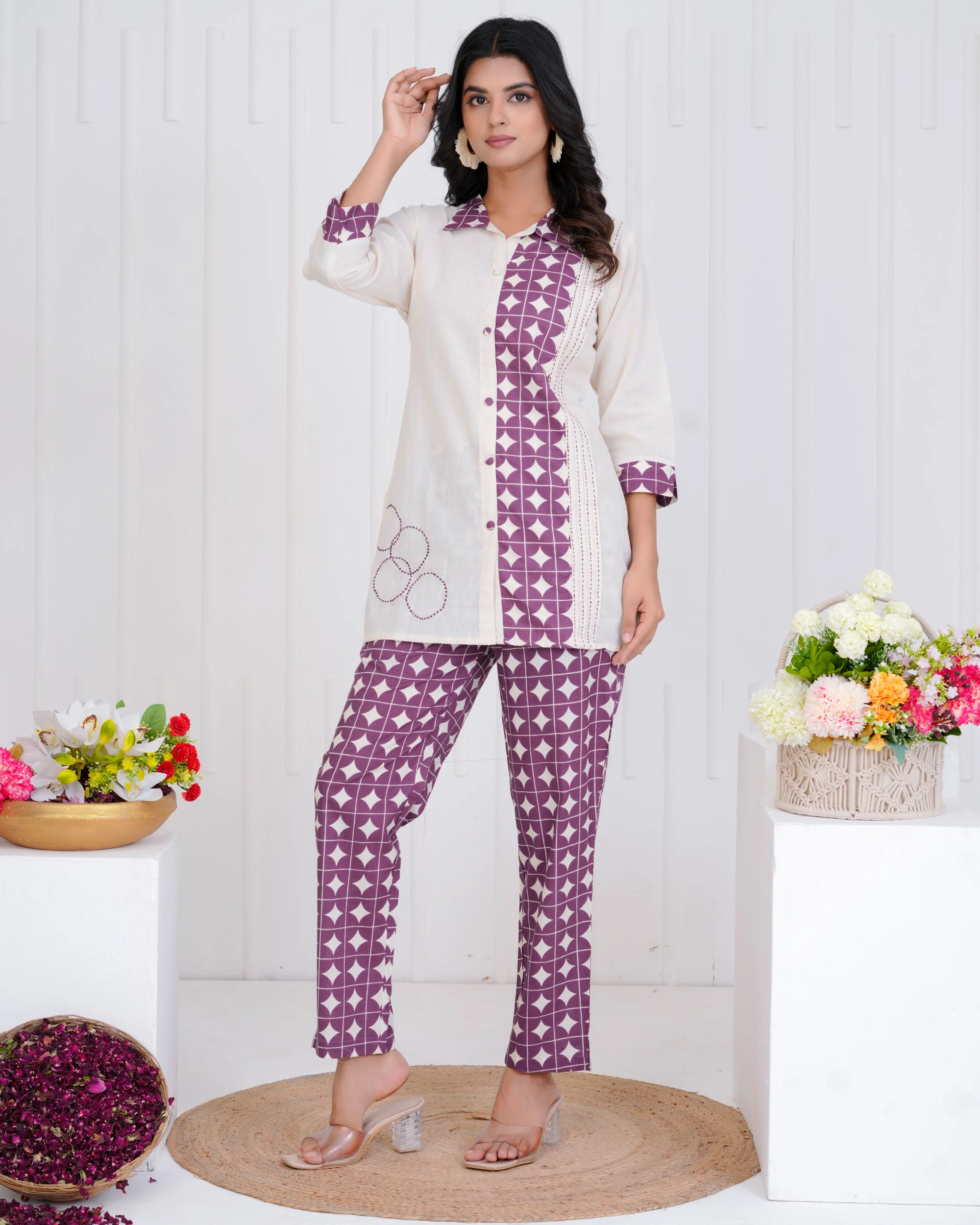 Vibha Raisin Printed Co-ord Set - Image 15