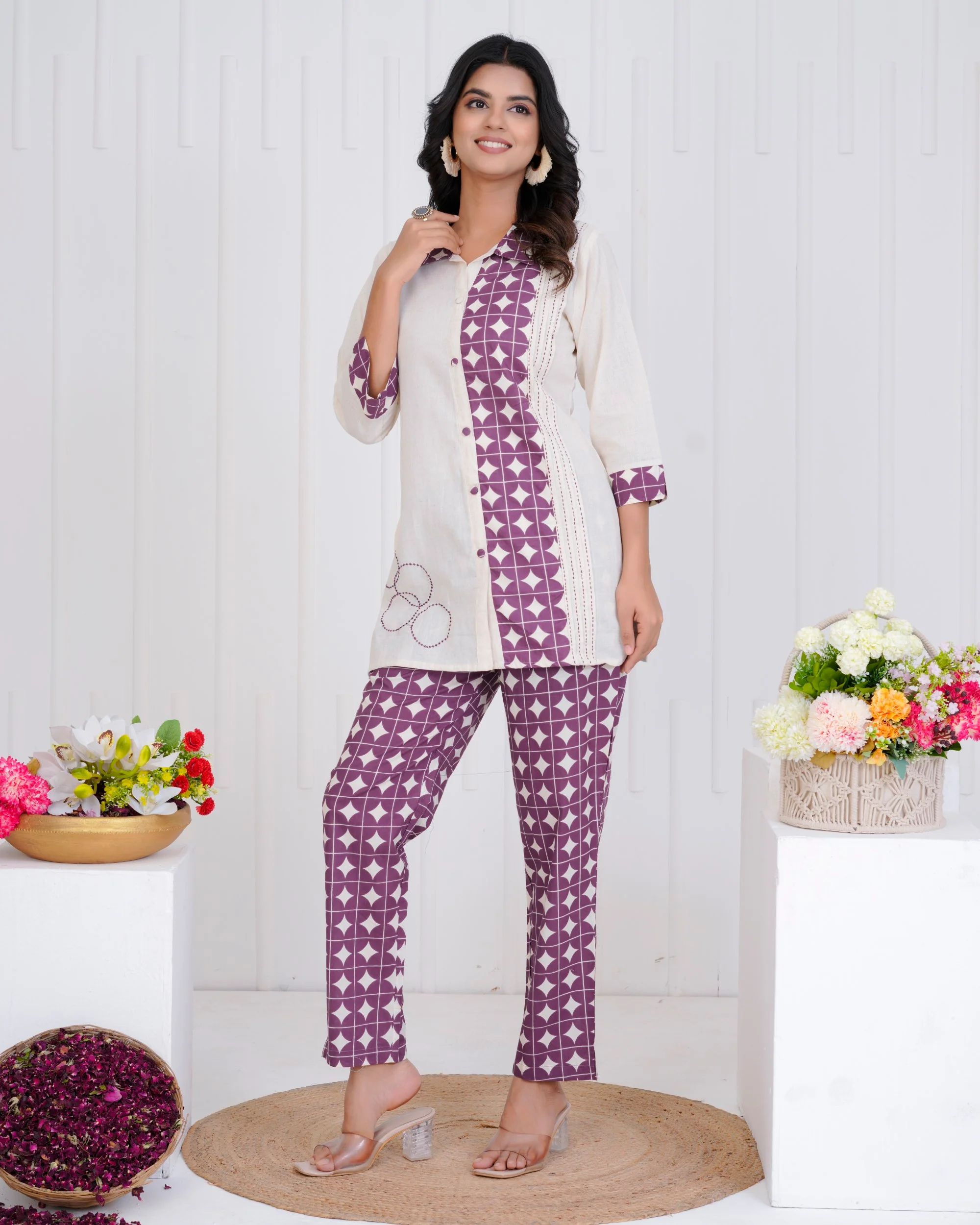 Vibha Raisin Printed Co-ord Set - Image 16