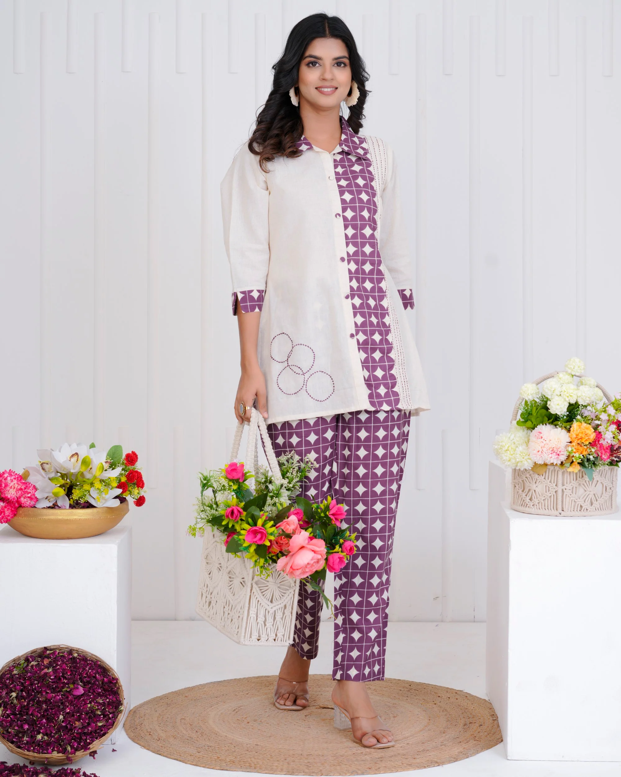 Vibha Raisin Printed Co-ord Set - Image 22