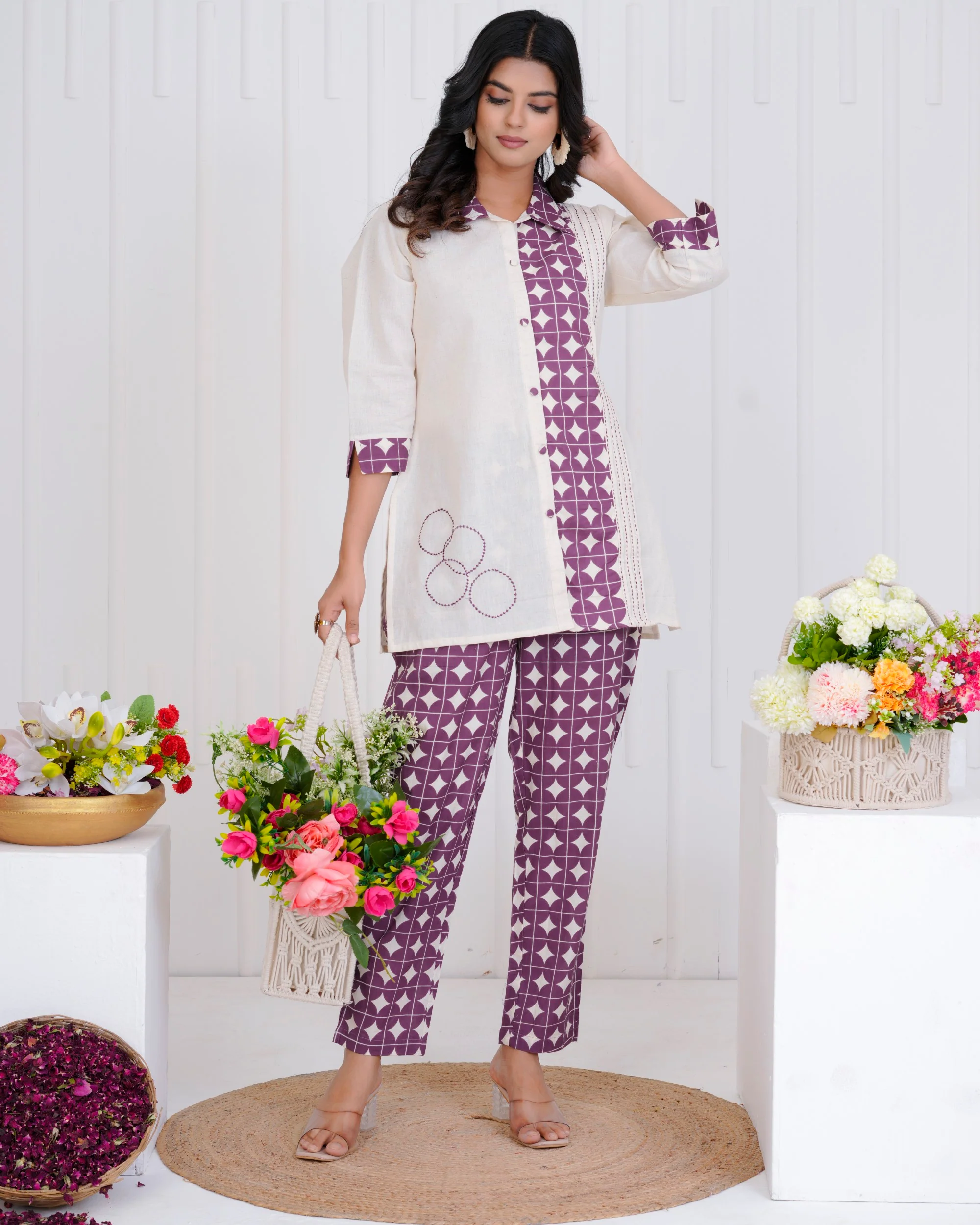 Vibha Raisin Printed Co-ord Set - Image 23