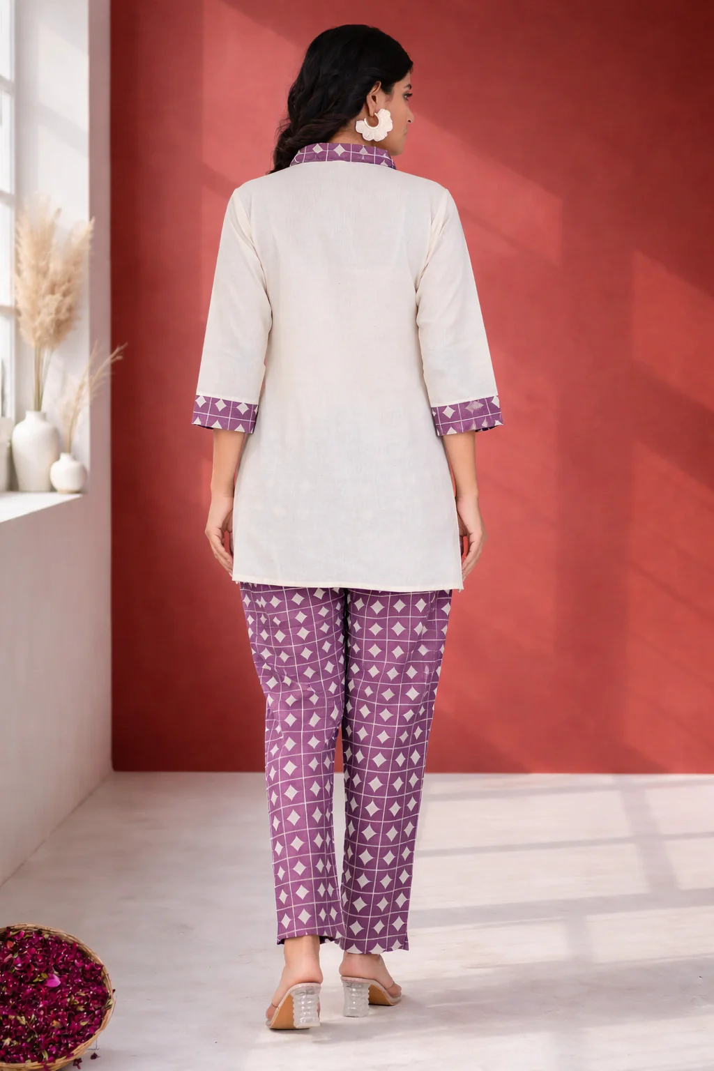 Vibha Raisin Printed Co-ord Set - Image 7