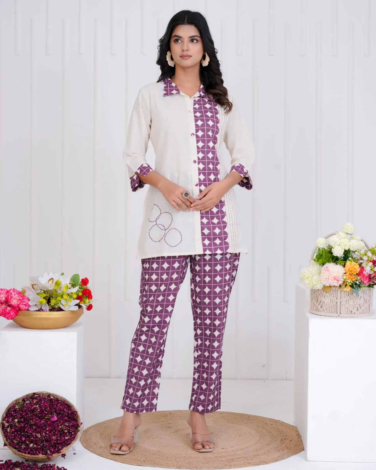 Vibha Raisin Printed Co-ord Set - Image 8