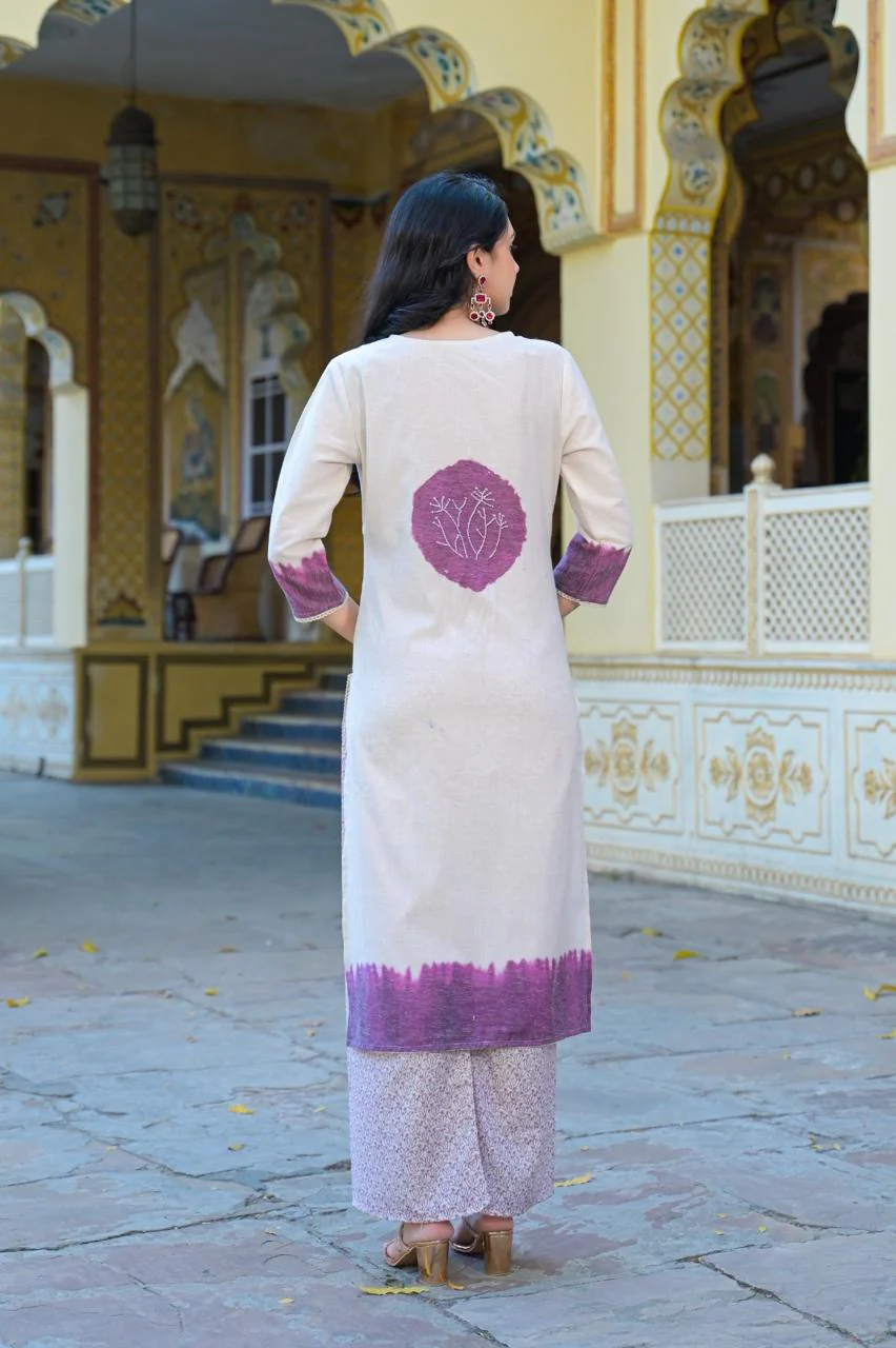 Bhakti Orchid cotton suit set - Image 3