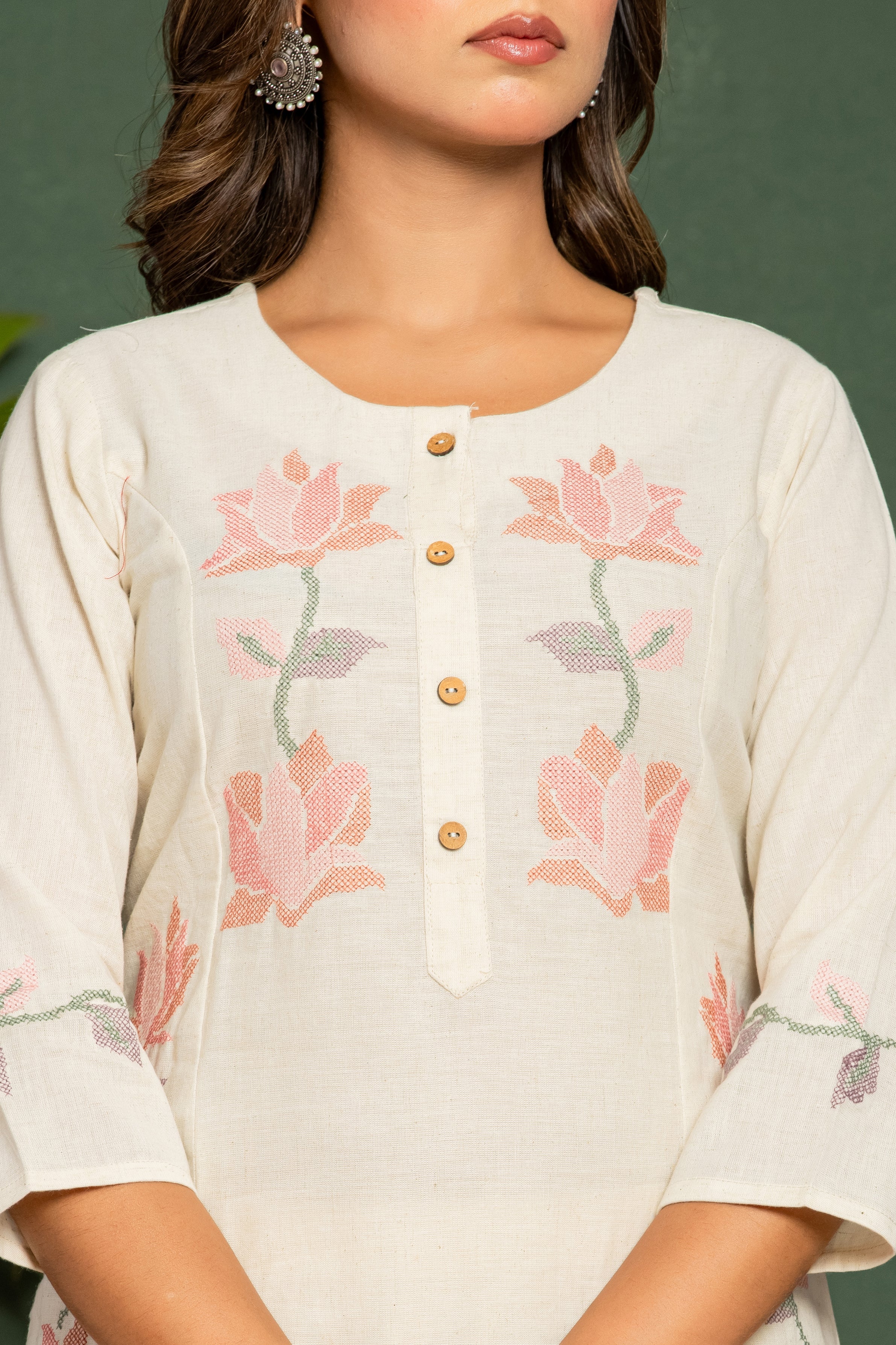 UMA ANGEL COTTON KURTA PANT SET - Image 5