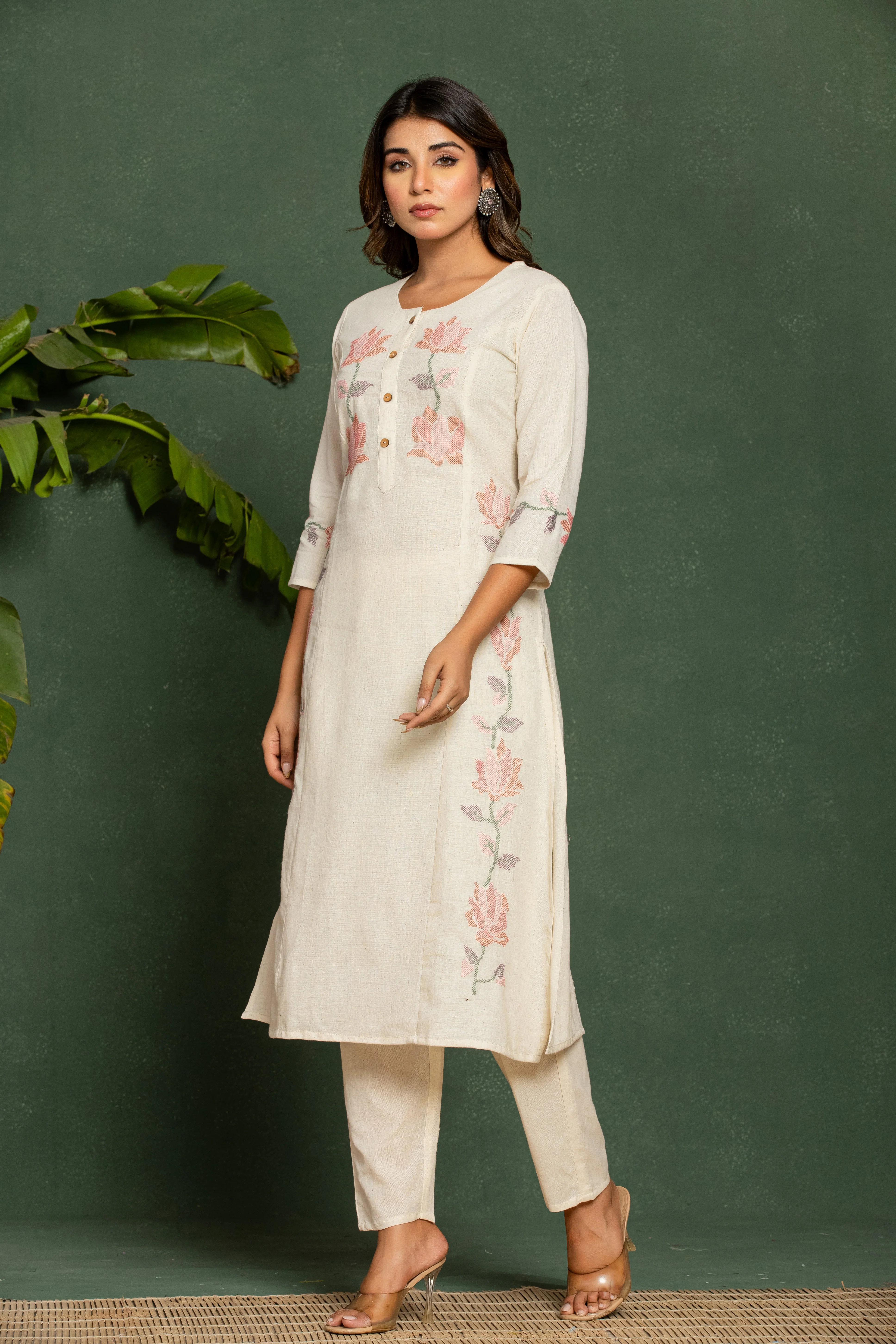 UMA ANGEL COTTON KURTA PANT SET - Image 6