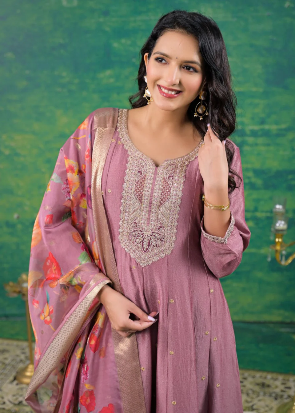 Shanti Salmon Full Work Suit Set - Image 2