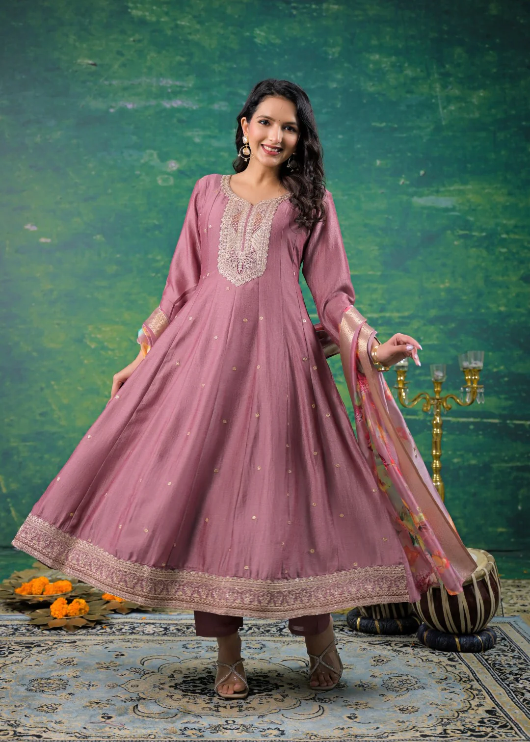 Shanti Salmon Full Work Suit Set - Image 6
