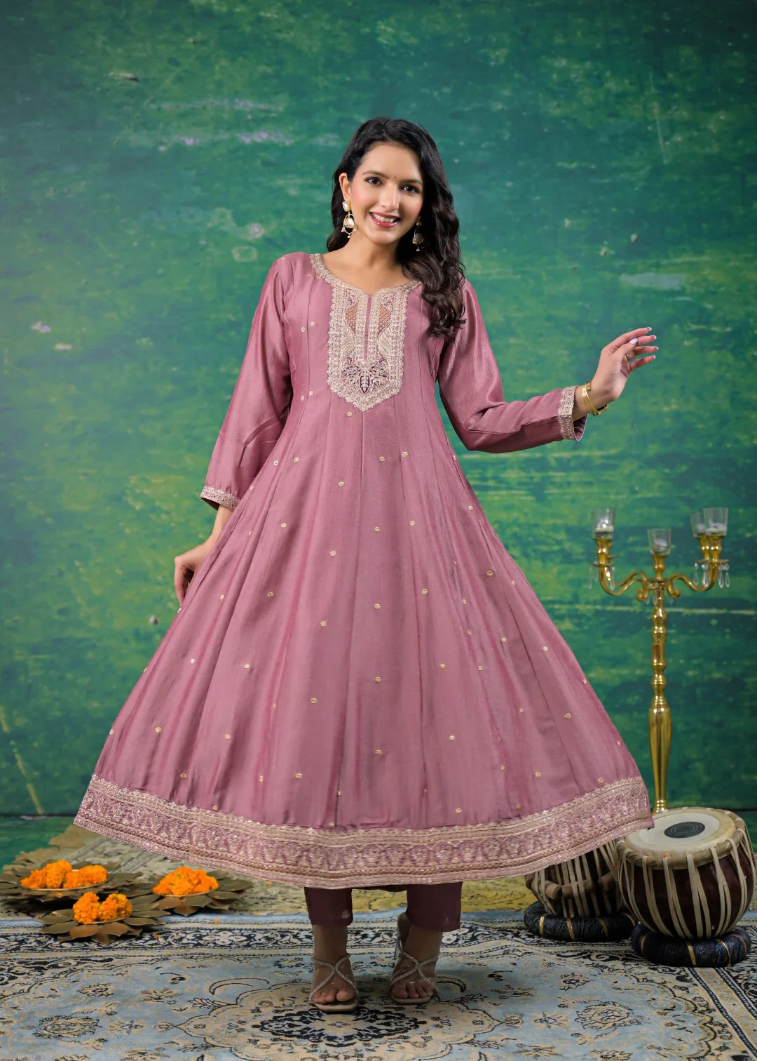 Shanti Salmon Full Work Suit Set - Image 8