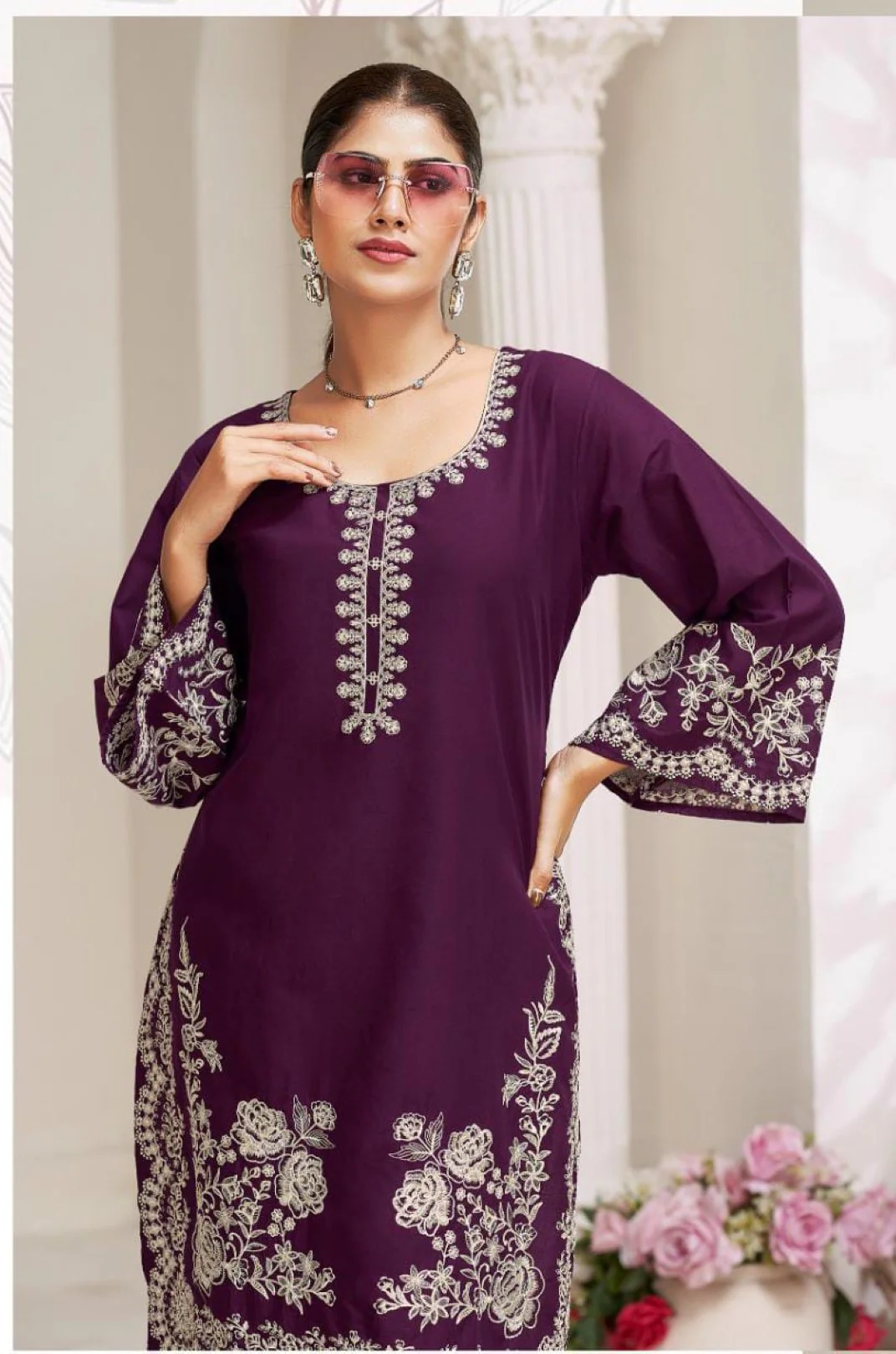 Akon thistle embroidery co-ord set - Image 2