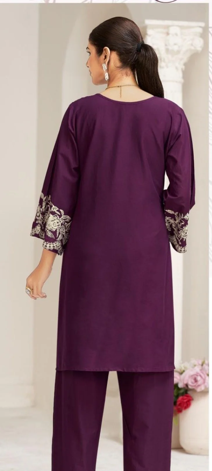 Akon thistle embroidery co-ord set - Image 3