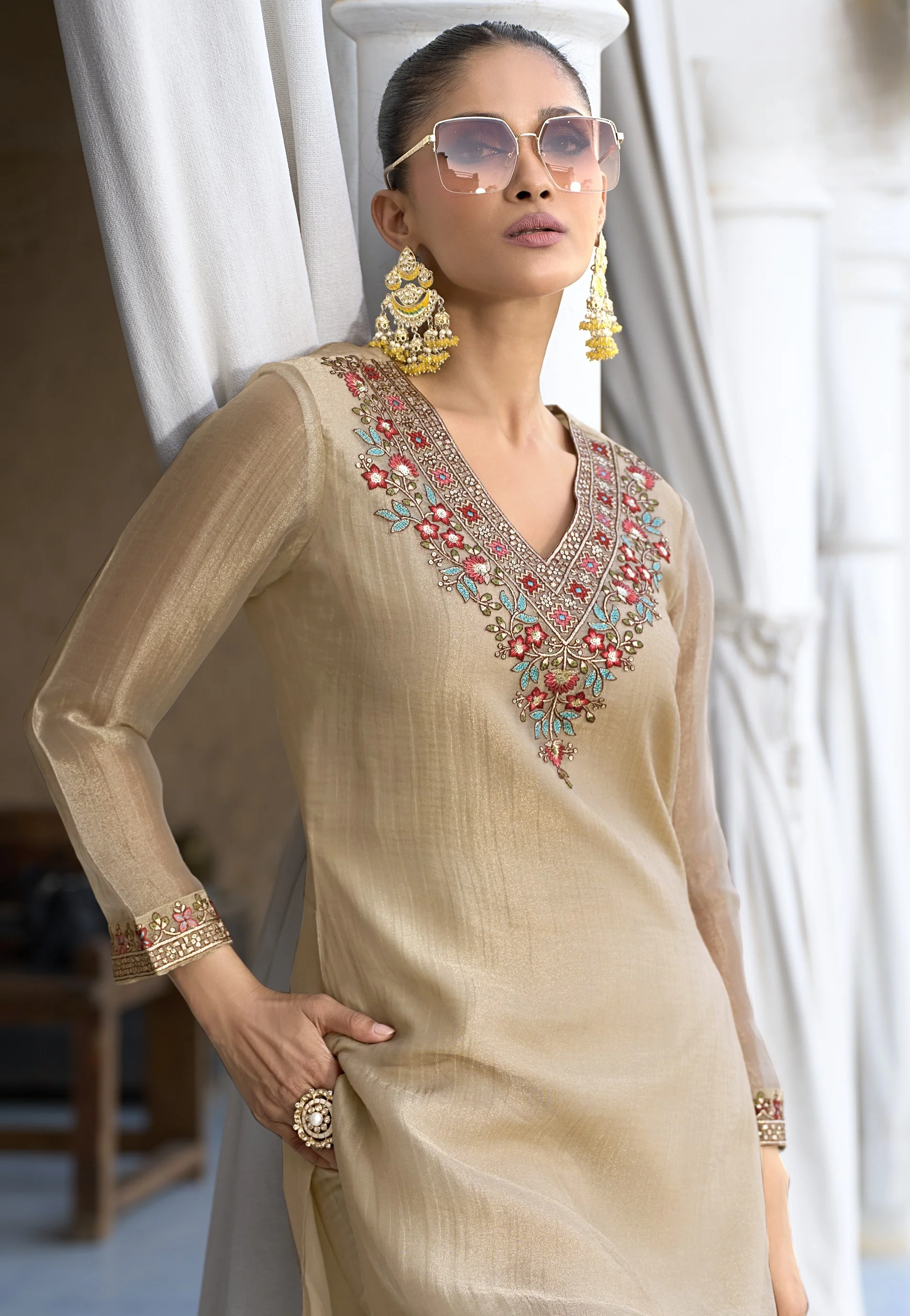 Rajshree Tan work co-ord set - Image 2