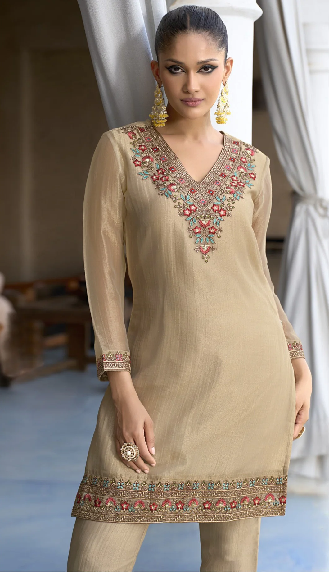 Rajshree Tan work co-ord set - Image 3