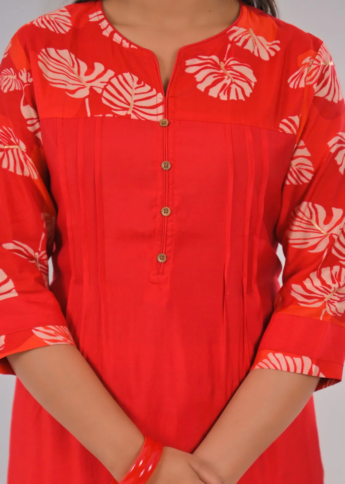 SNEHA CARDINAL KURTA PANT SET - Image 5