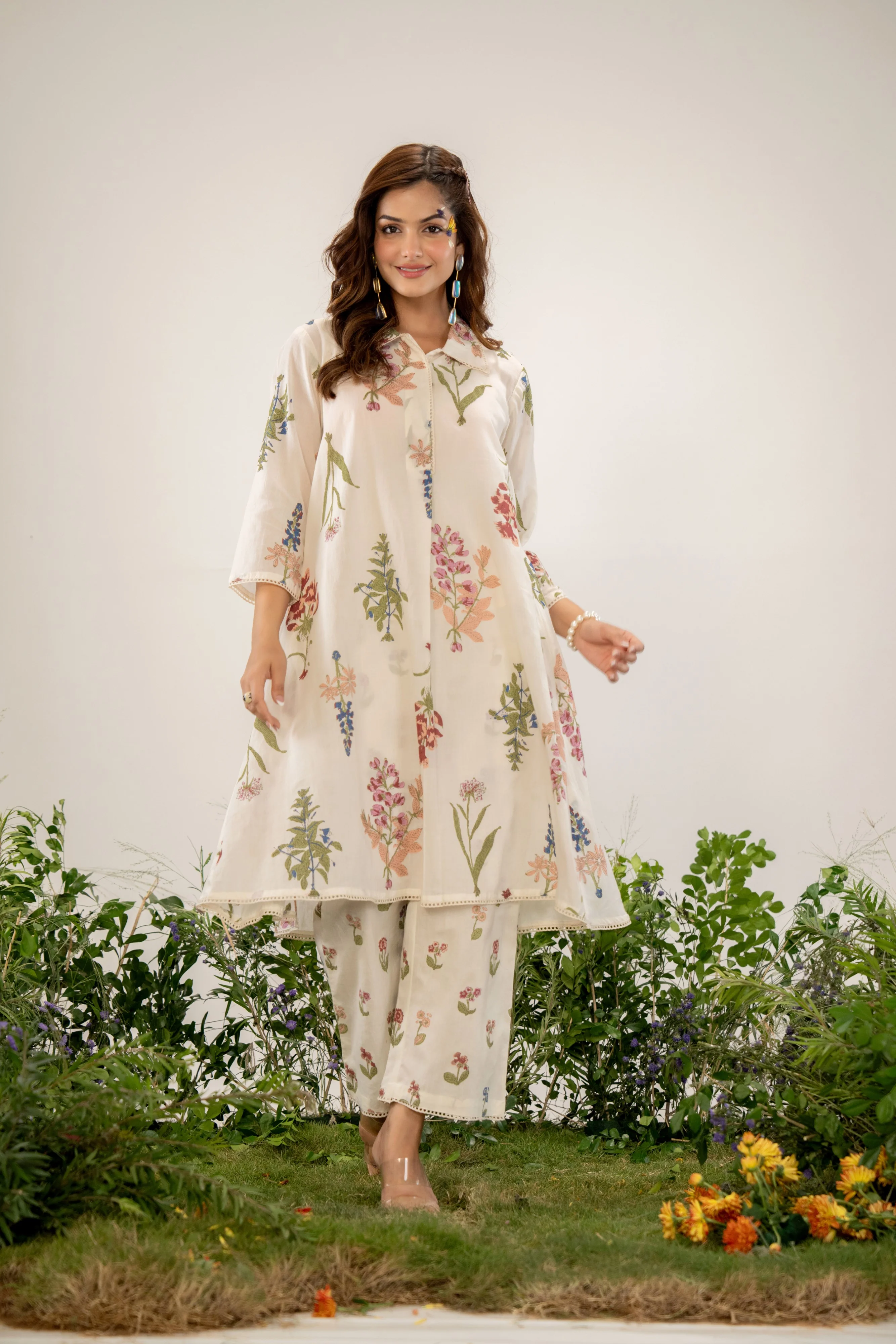 Manjula Pearl Cotton Kurta Pant Set - Image 5