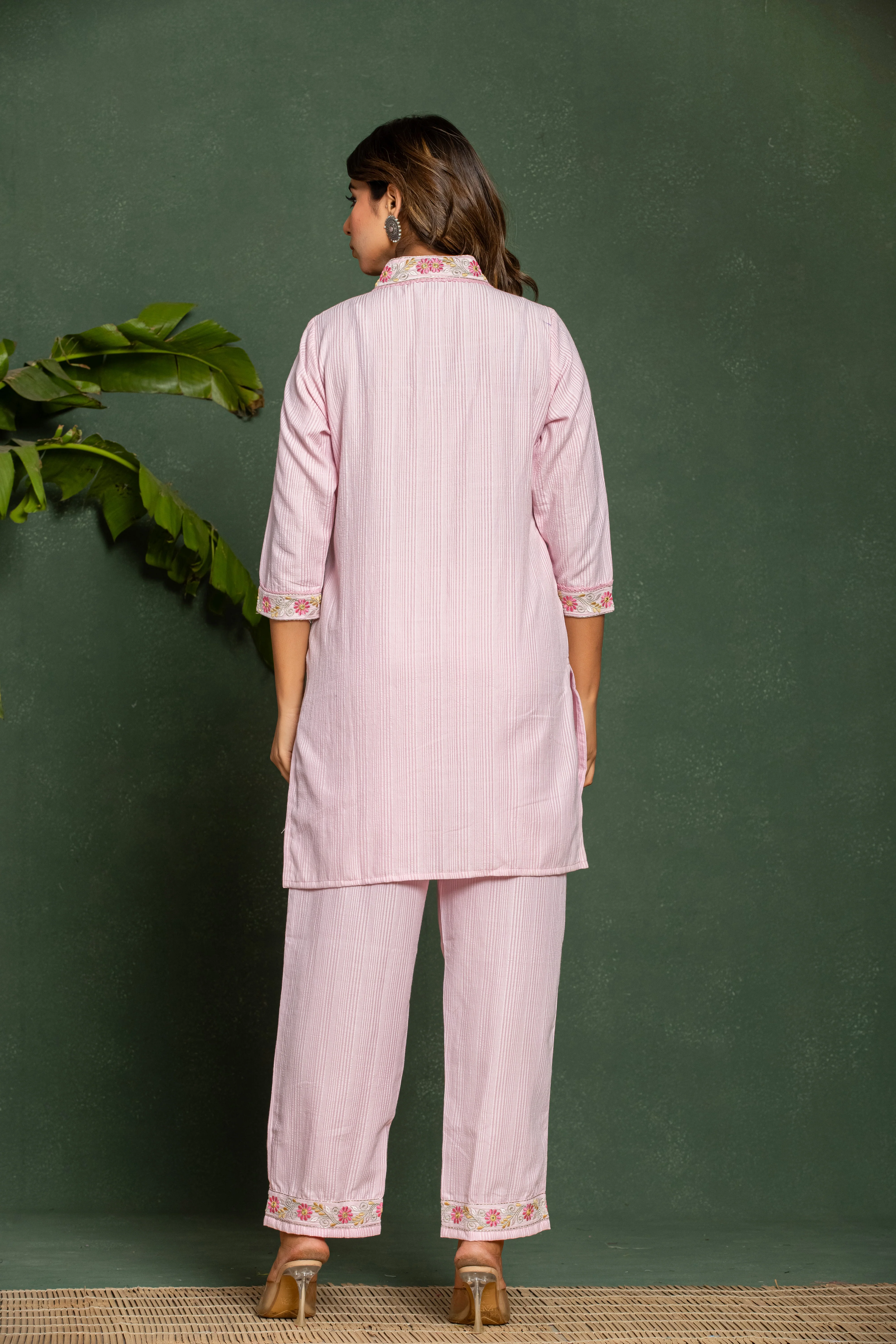 ITI FLOSS COTTON KURTA PANT SET - Image 3