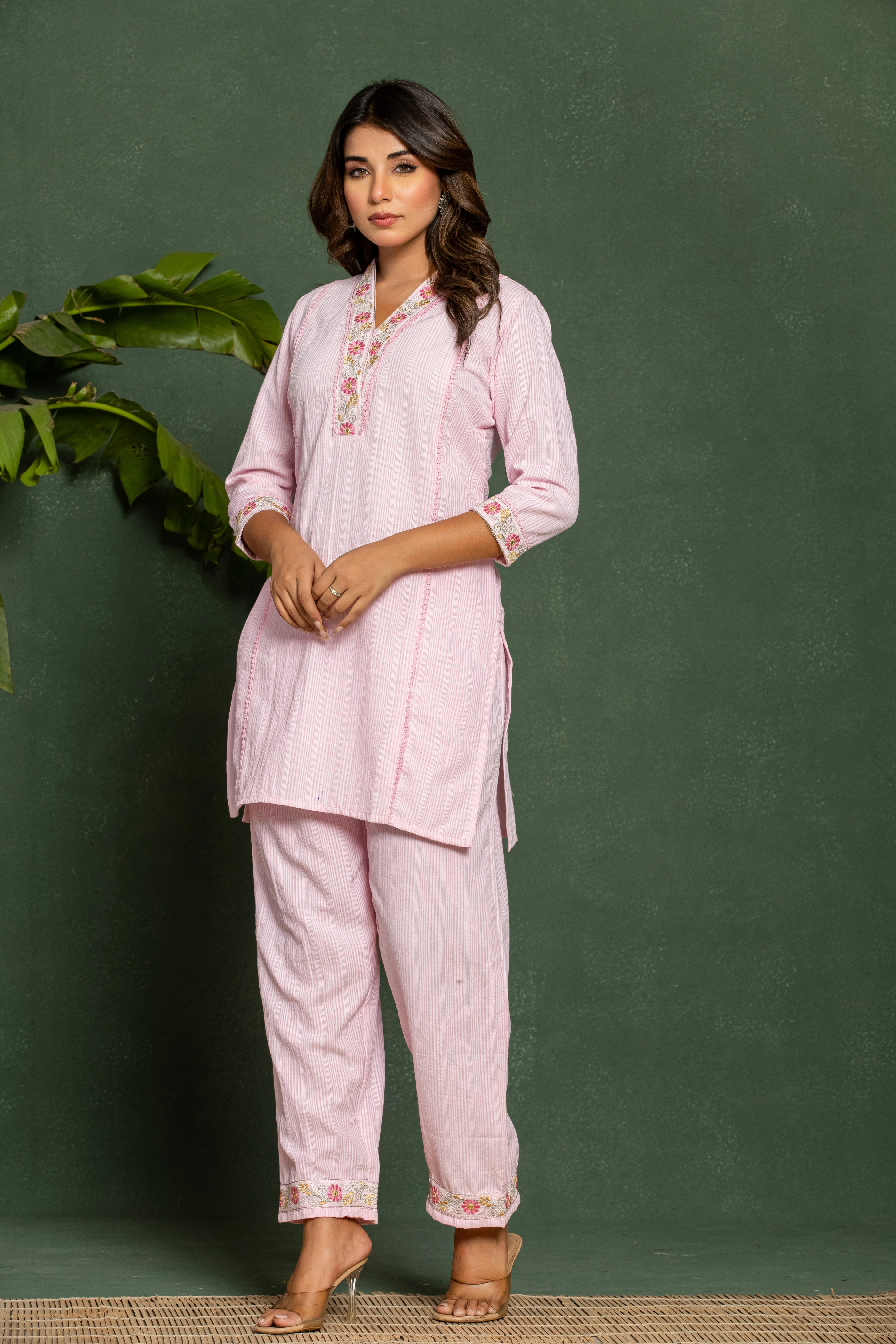 ITI FLOSS COTTON KURTA PANT SET - Image 4