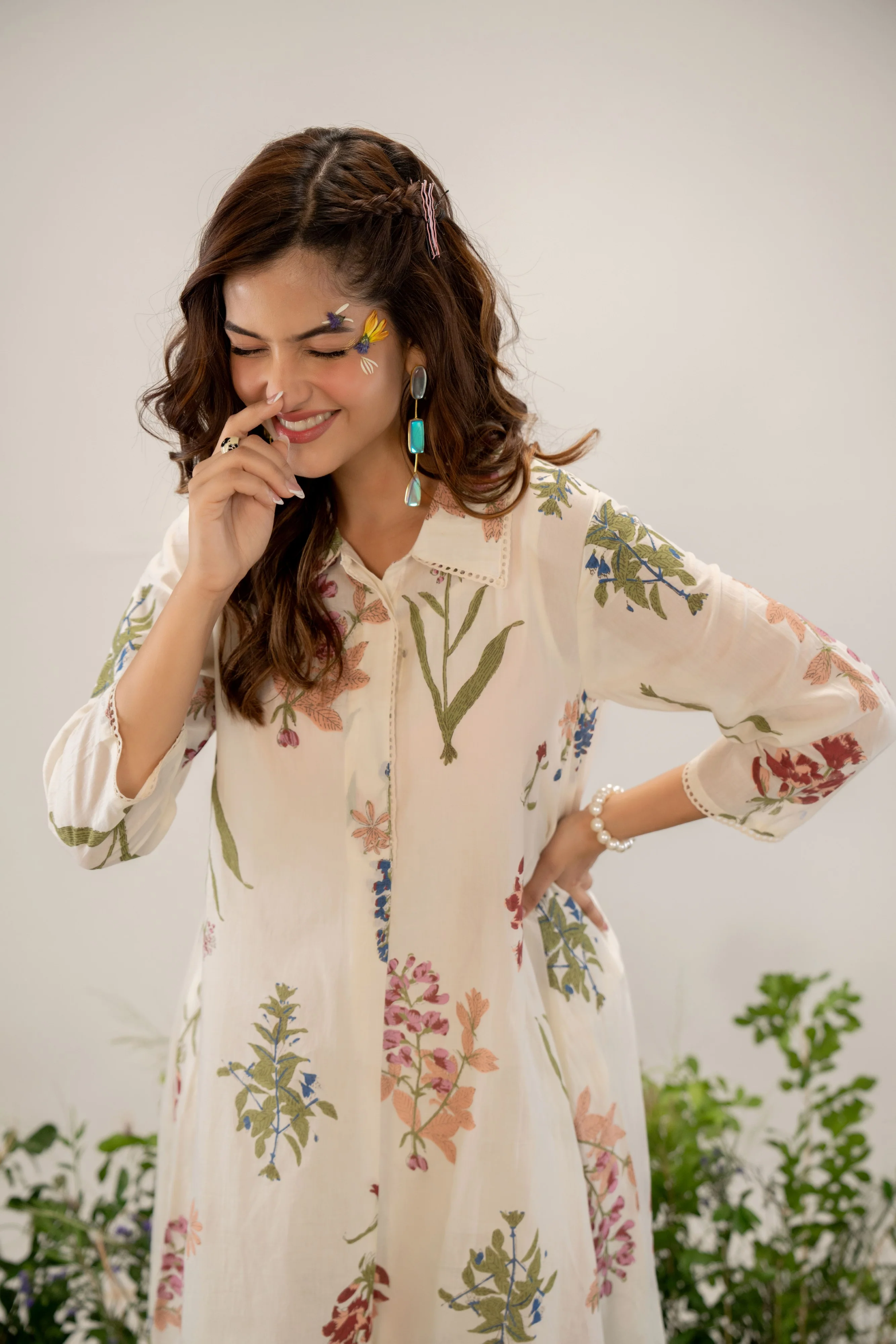 Manjula Pearl Cotton Kurta Pant Set - Image 9