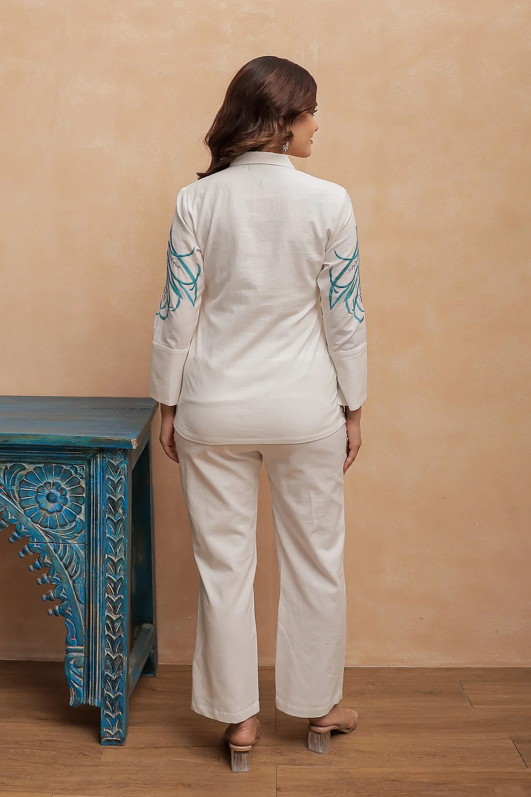 Viva shell embroidery Co-ord set - Image 3
