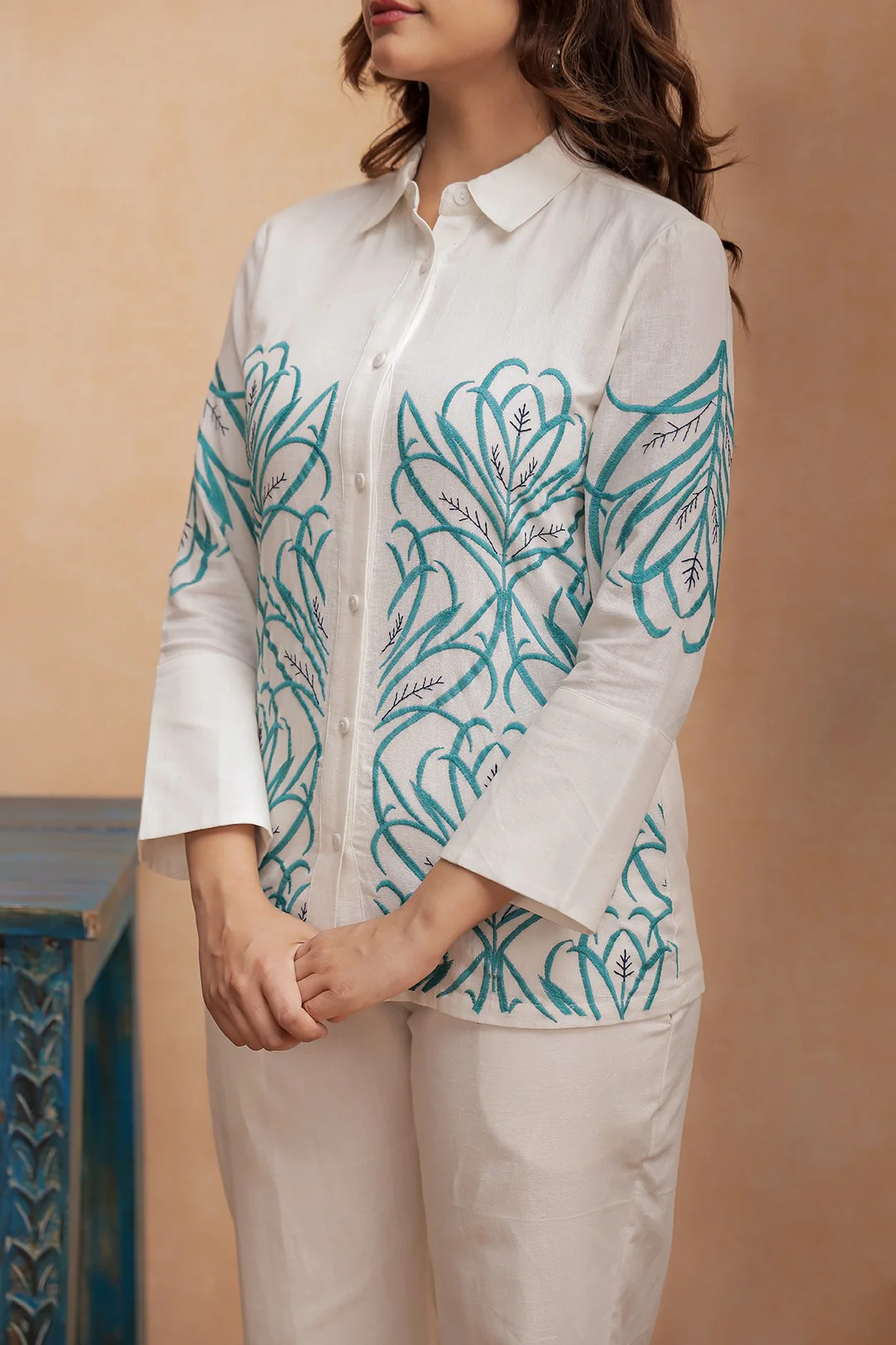 Viva shell embroidery Co-ord set - Image 4