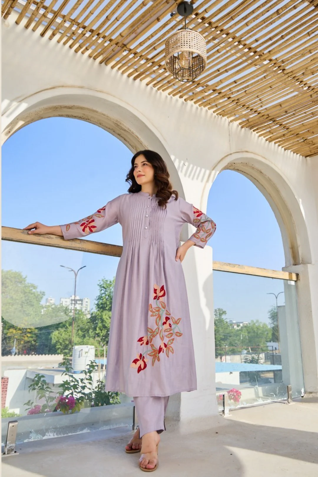 Tiara thistle cotton kurta pant set - Image 10