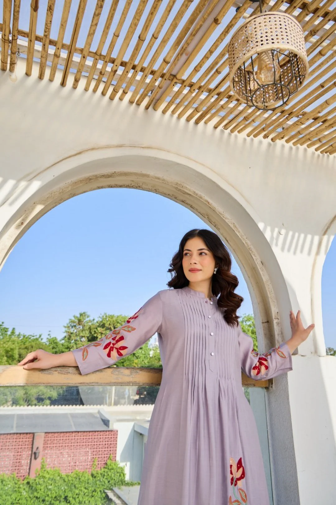 Tiara thistle cotton kurta pant set - Image 11