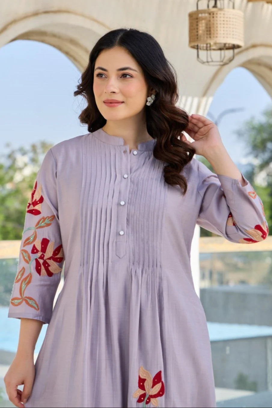 Tiara thistle cotton kurta pant set - Image 2