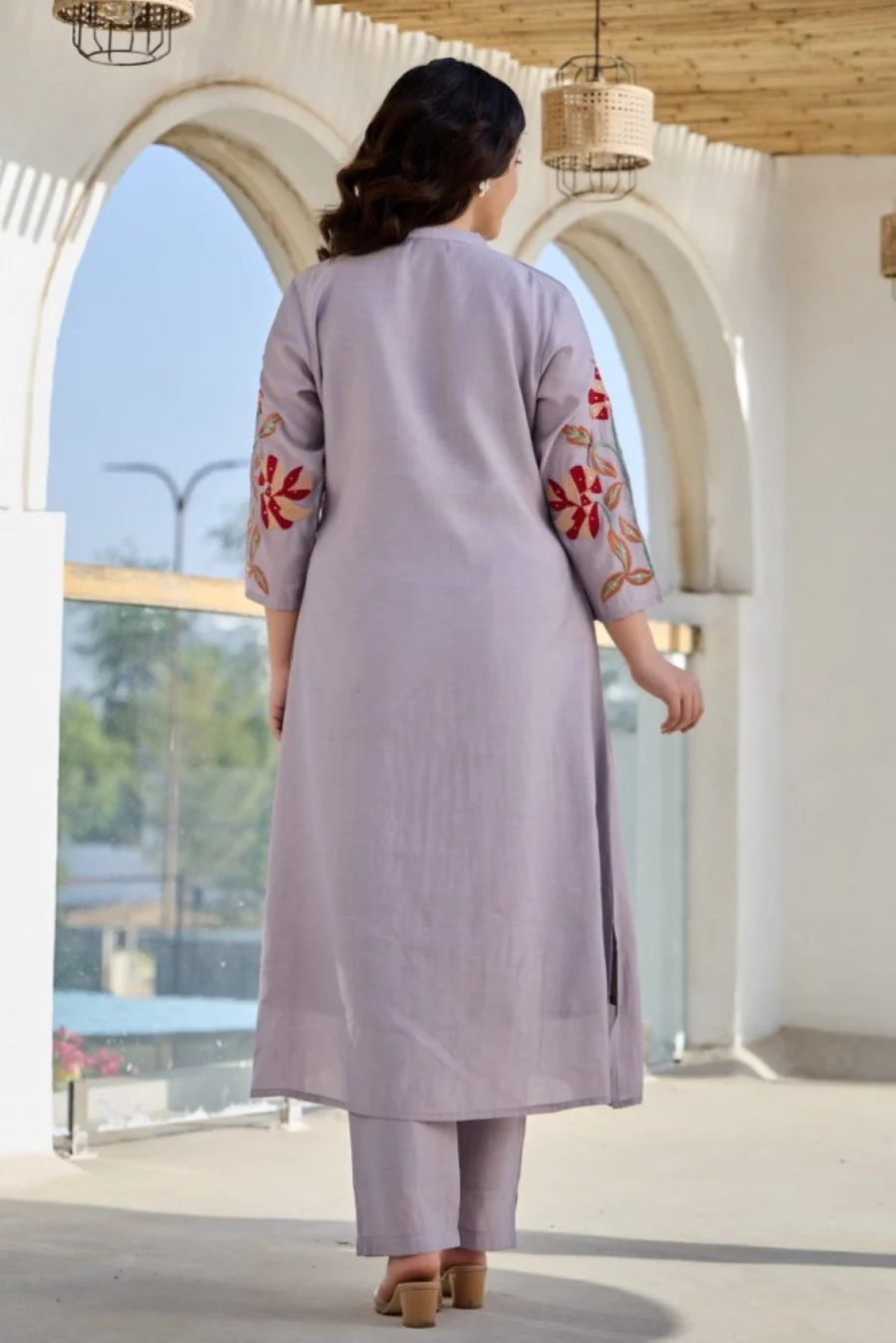 Tiara thistle cotton kurta pant set - Image 3