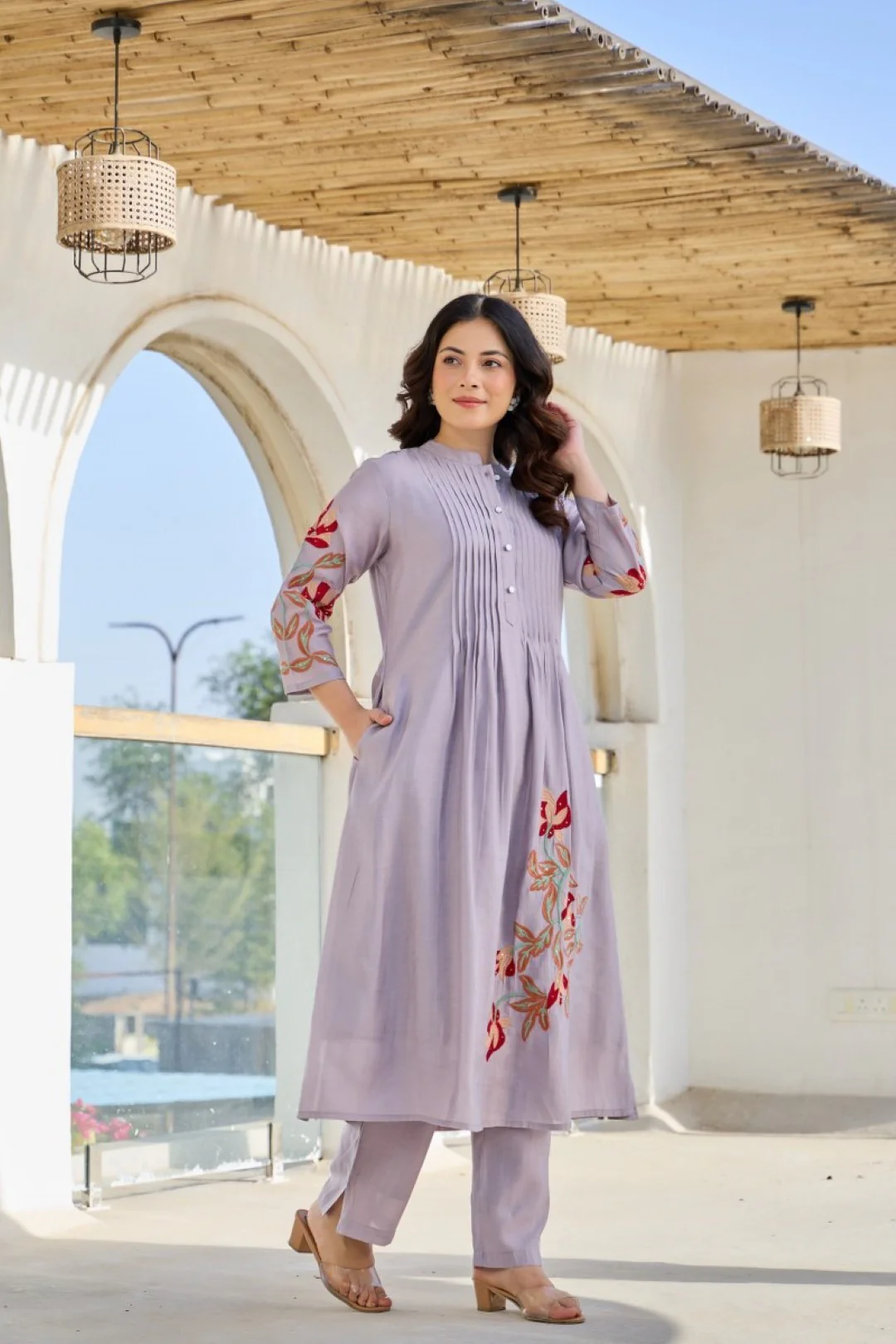 Tiara thistle cotton kurta pant set - Image 4