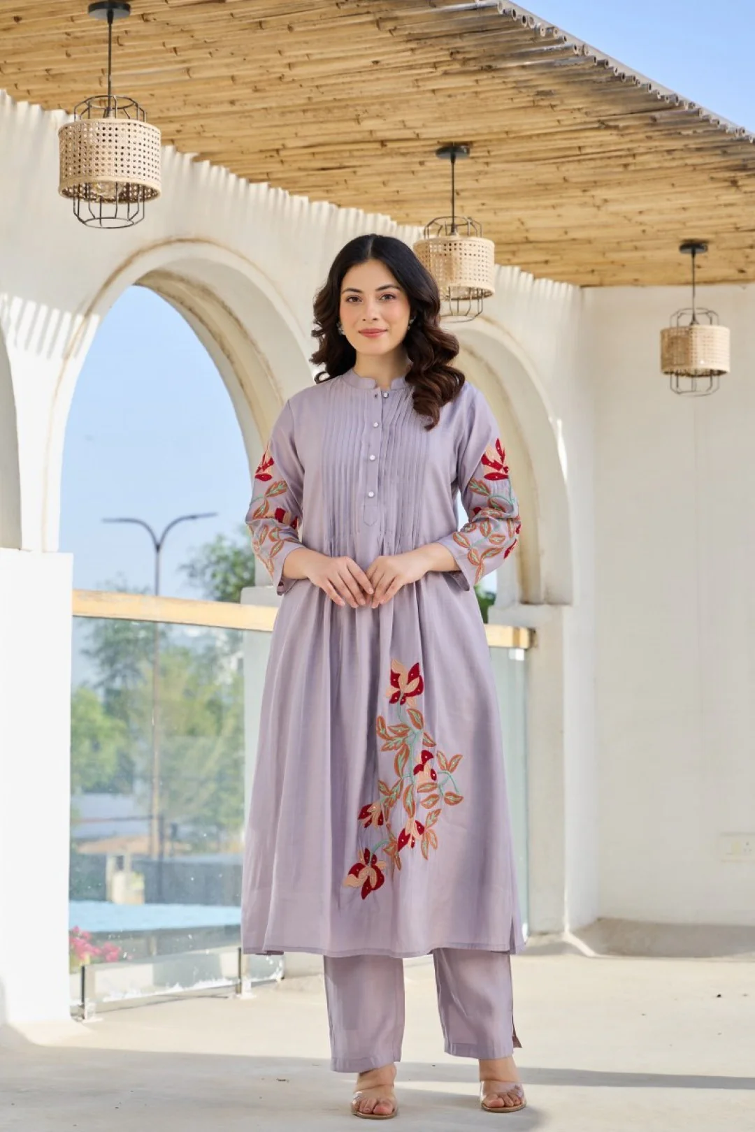 Tiara thistle cotton kurta pant set - Image 5