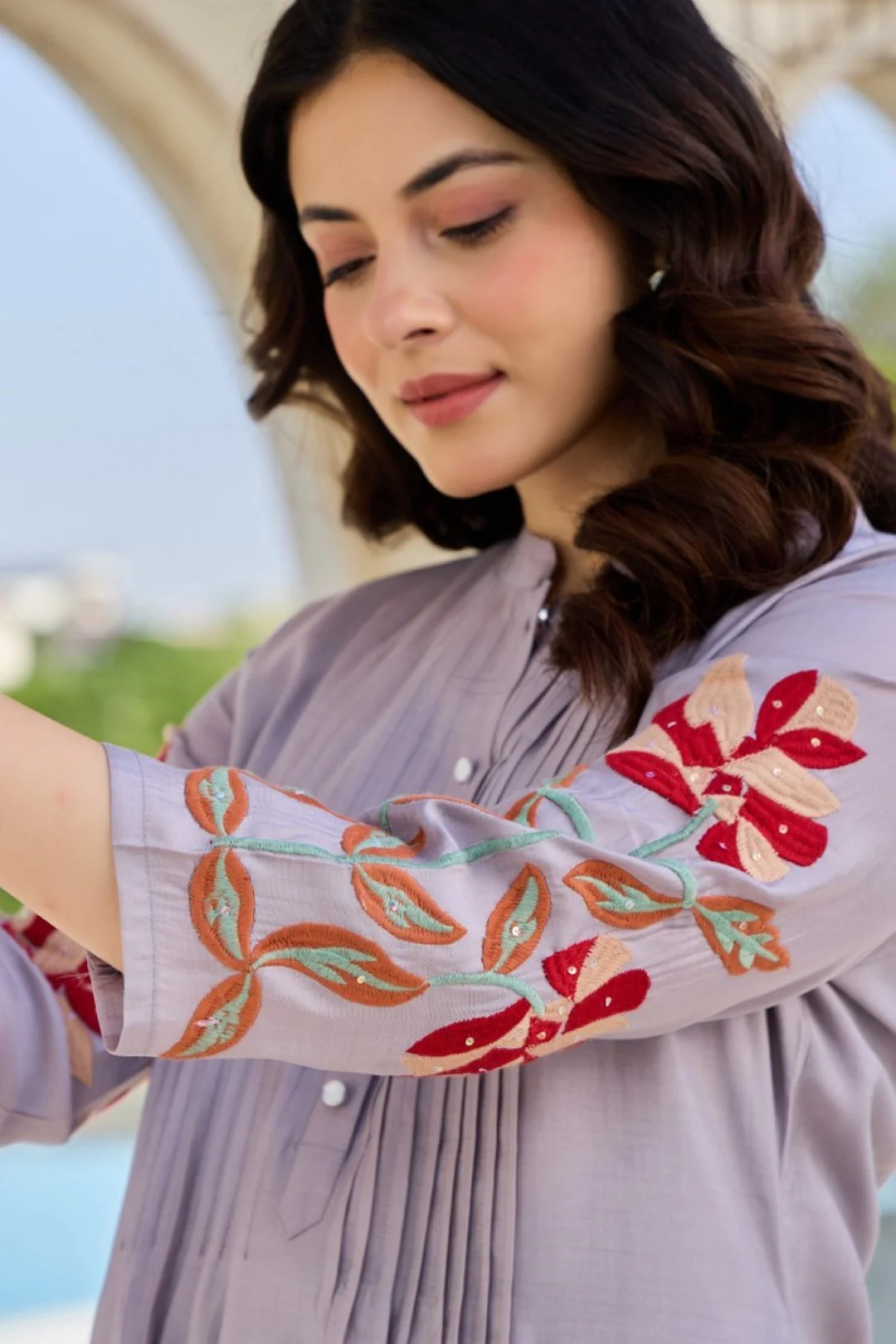 Tiara thistle cotton kurta pant set - Image 7
