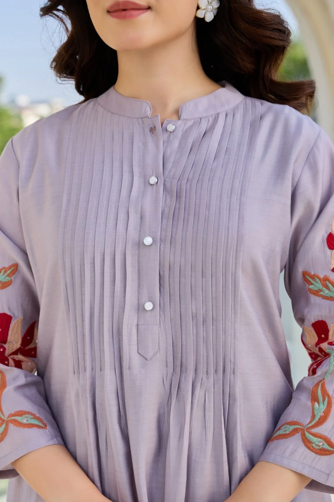Tiara thistle cotton kurta pant set - Image 9