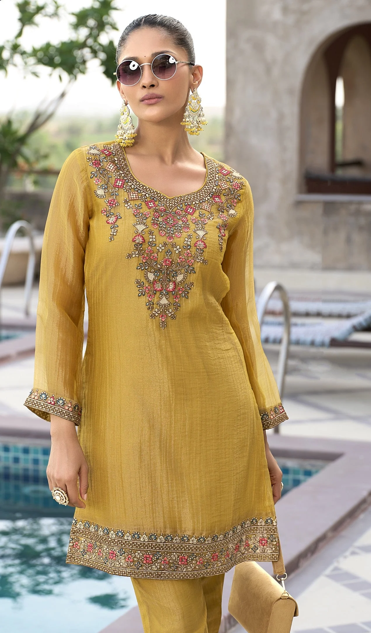 Rajshree Amber Work Co-ord set - Image 2