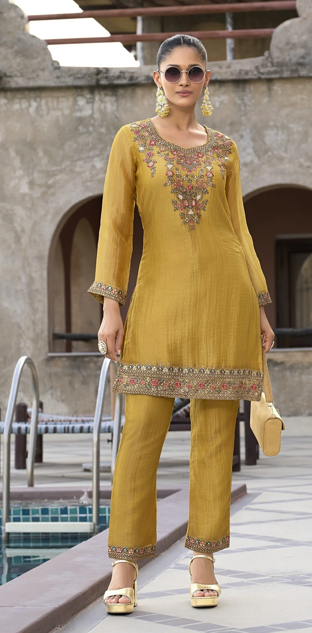 Rajshree Amber Work Co-ord set - Image 4