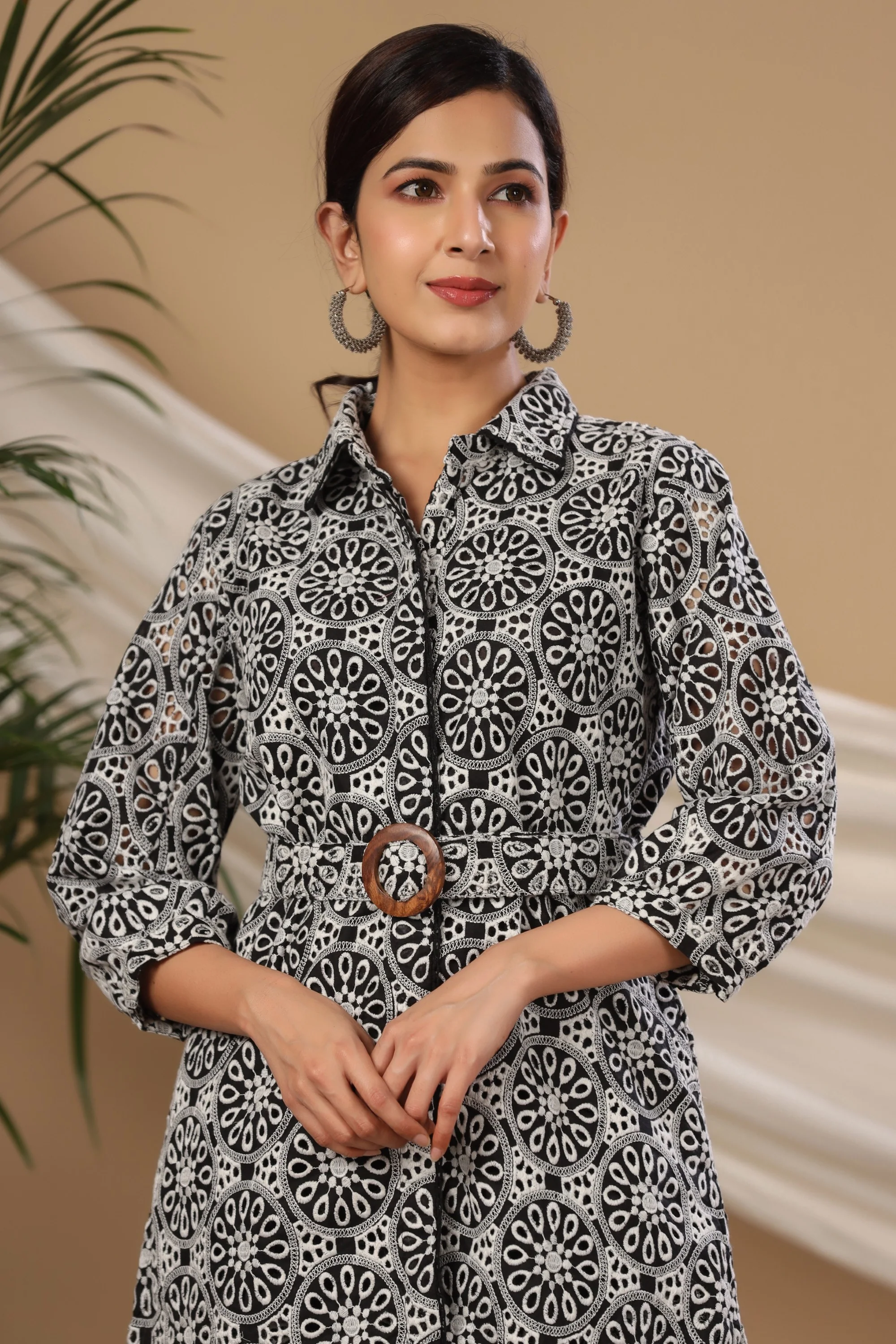 Pavitra Jade Schiffli Cotton Co-ord Set - Image 2