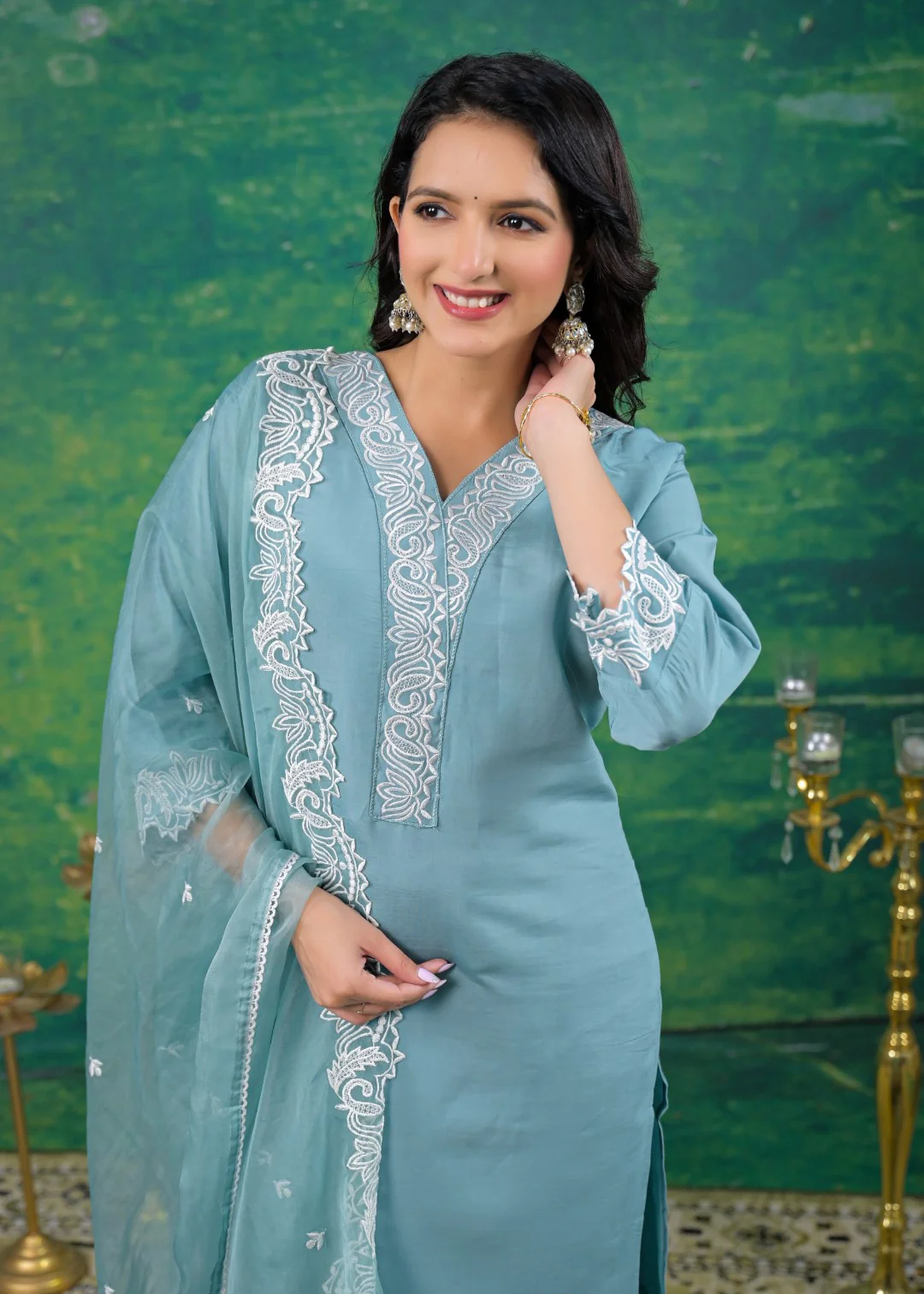 Morni Glacier Embroidered Suit Set - Image 2