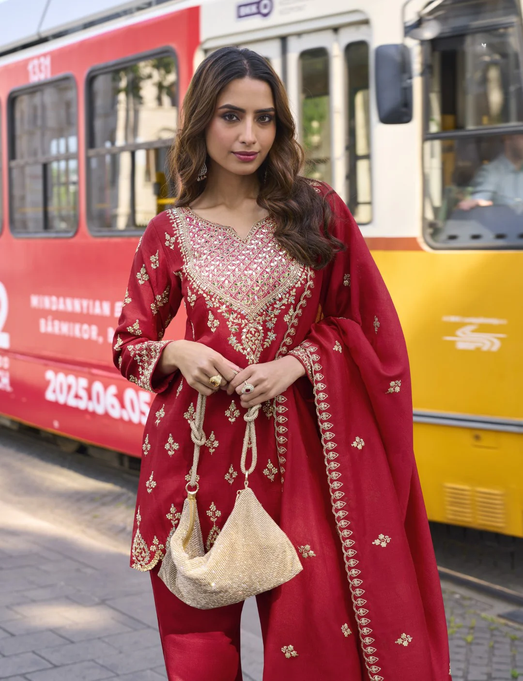 Hiva scarlet full work Premium suit set - Image 2