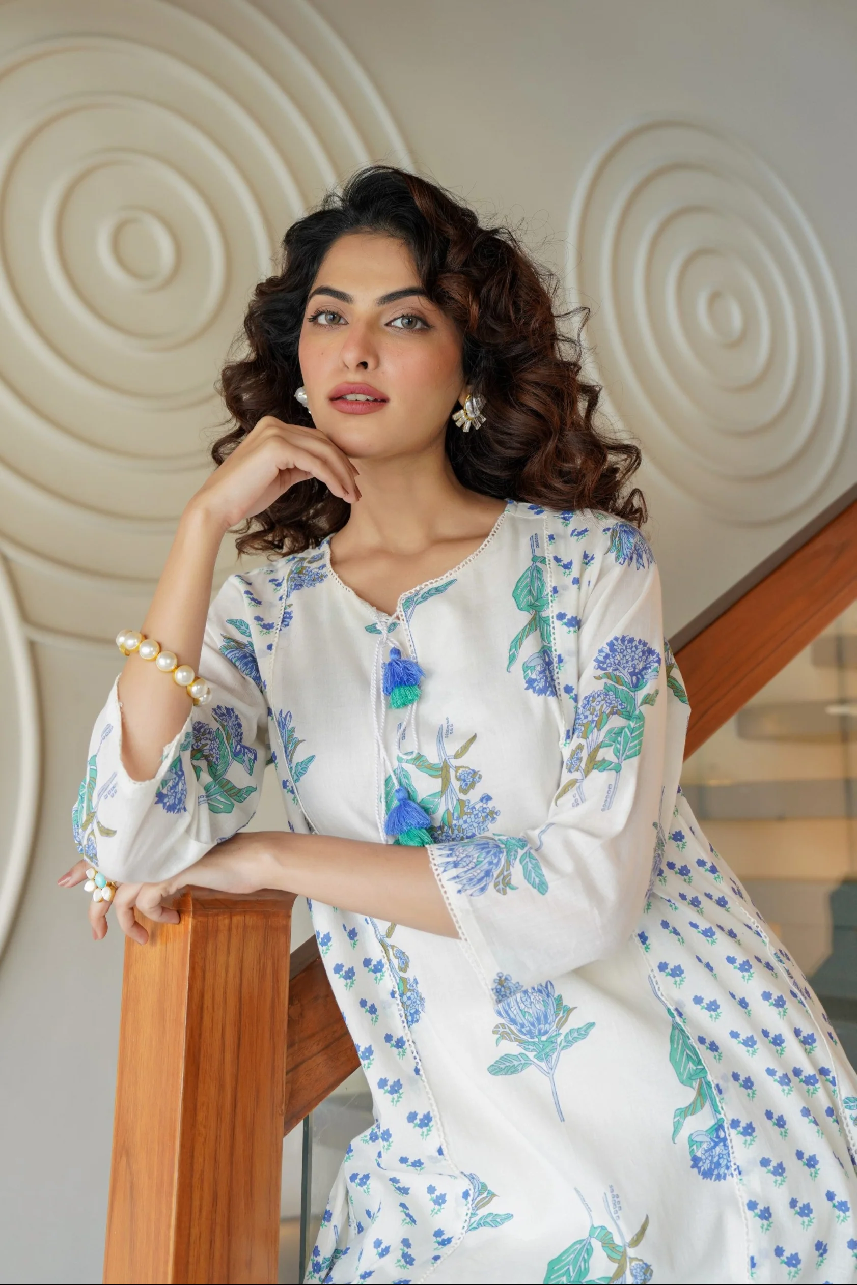 Manjula Angel Pure Cotton Kurta Pant Set - Image 2