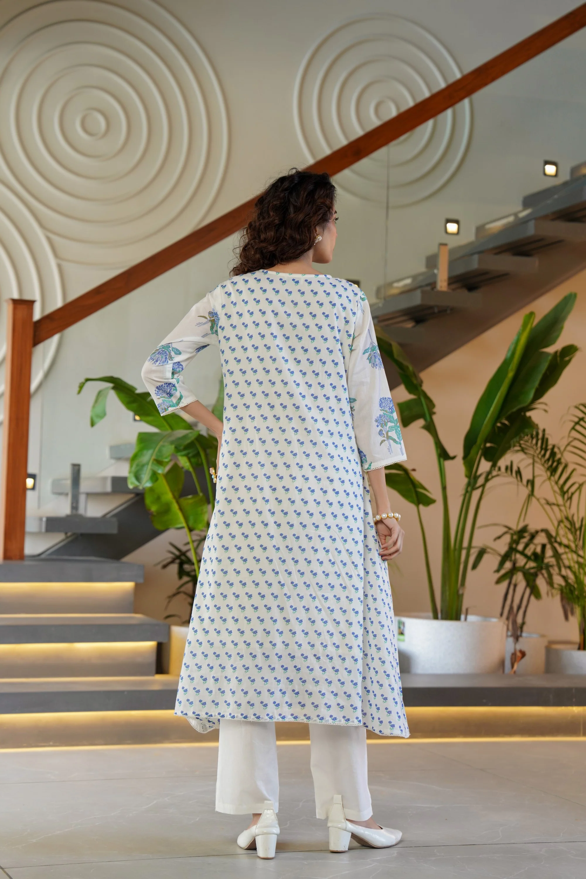 Manjula Angel Pure Cotton Kurta Pant Set - Image 3