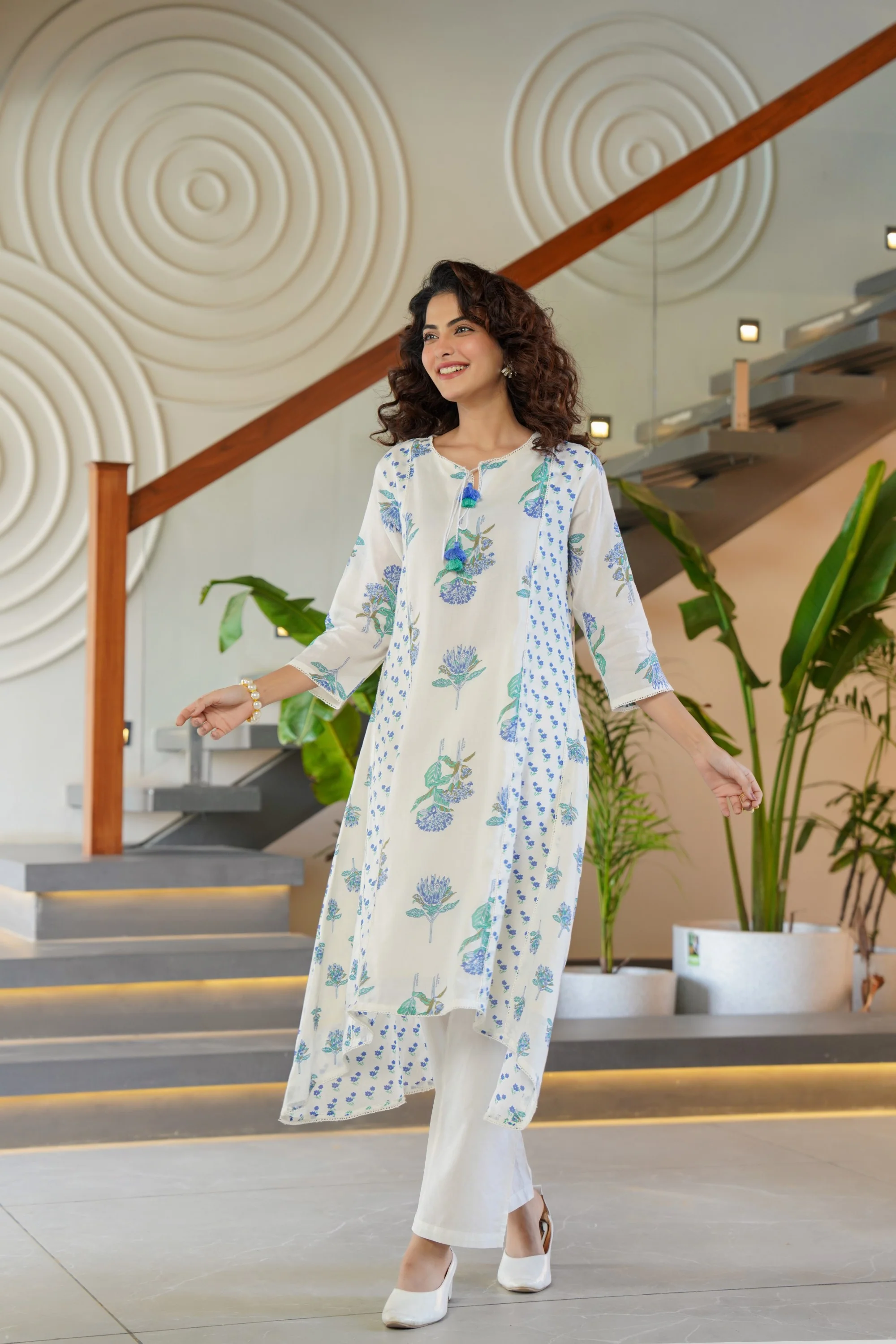 Manjula Angel Pure Cotton Kurta Pant Set - Image 6