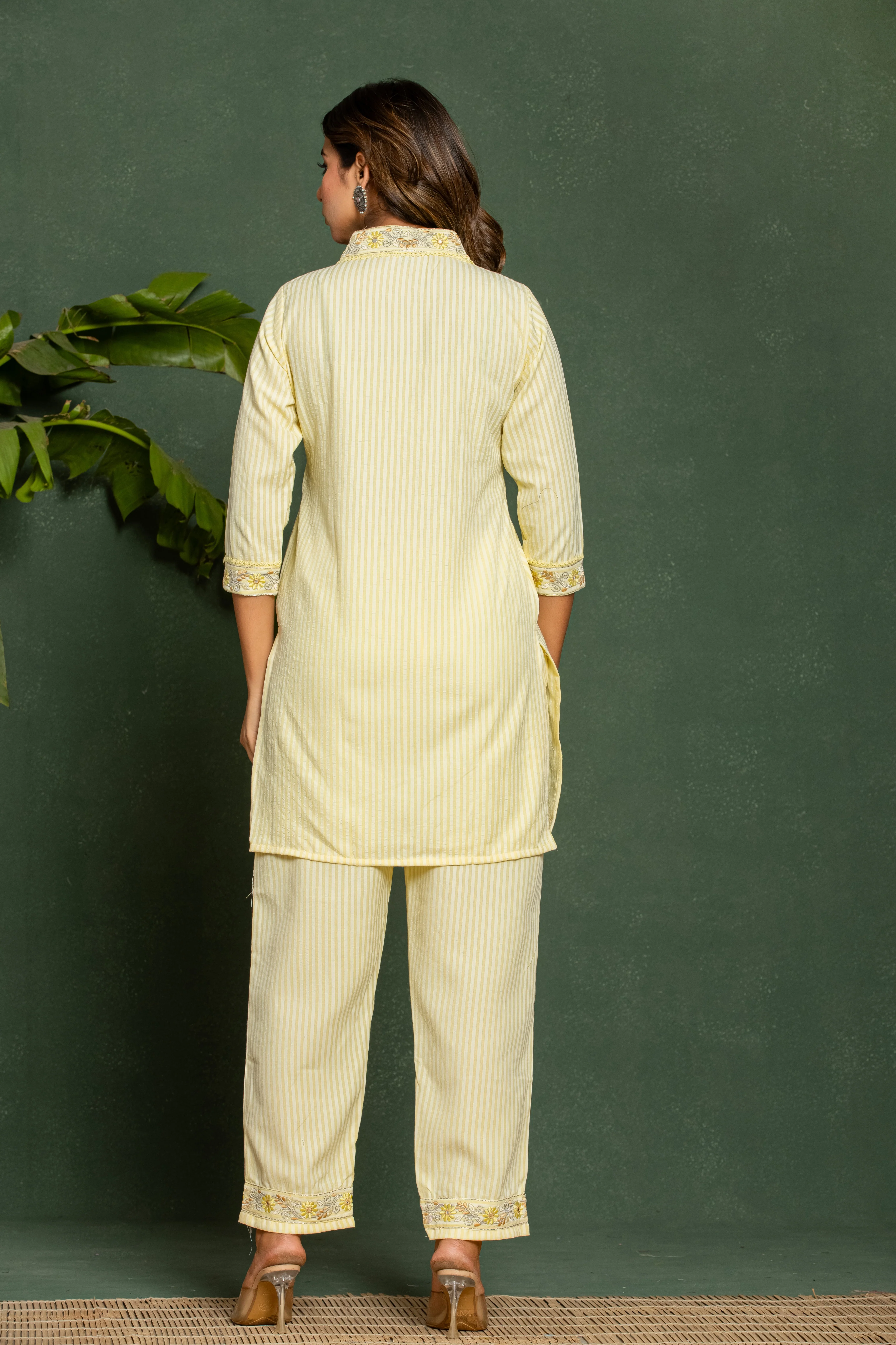 ITI DAFFODIL COTTON KURTA PANT SET - Image 3