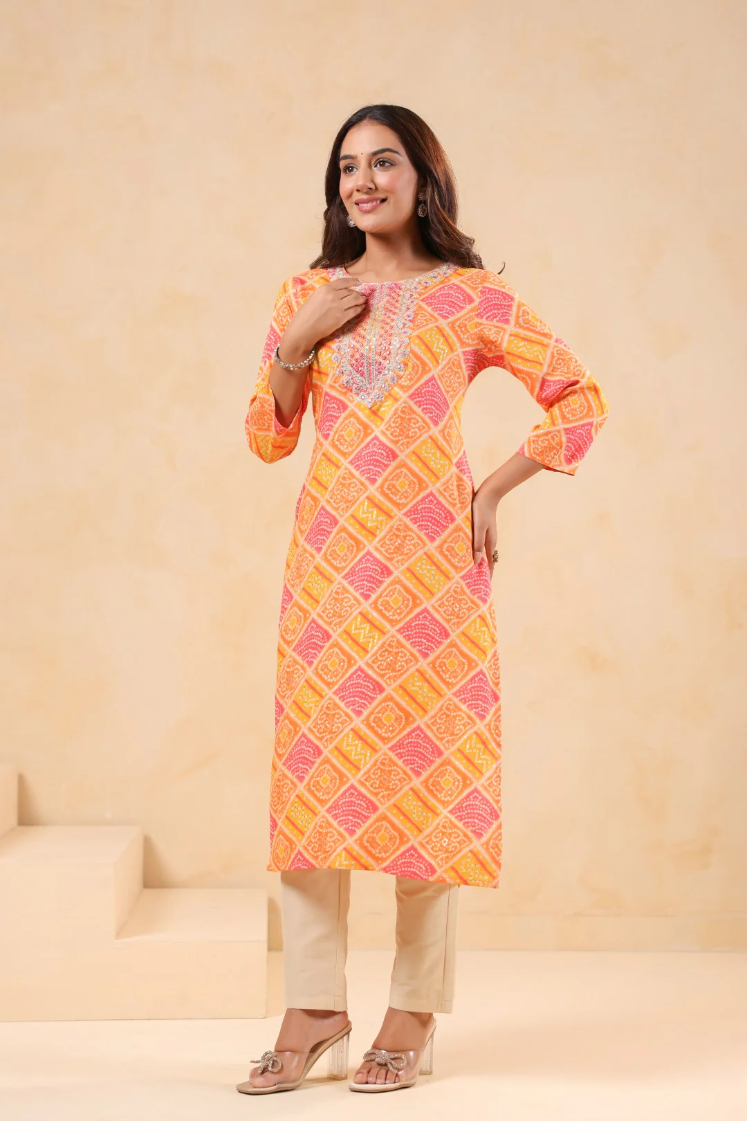 Varisha Mango Printed Work Kurti - Image 10